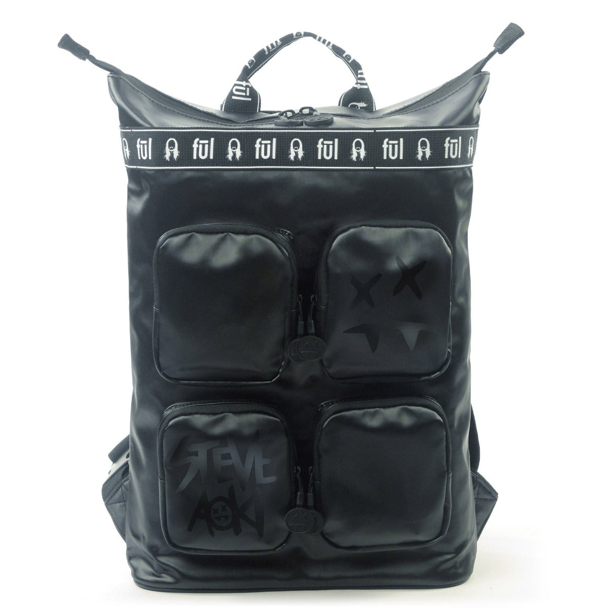 Steve Aoki FŪL Fang Black Convertible Tote Backpack - Stylish Unisex Laptop Bag for Work, Travel & Gym | Durable Water-Resistant Design for Commuters & Students