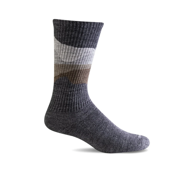 Sockwell Men's Shadow Mountain Crew Essential Comfort Socks - Moisture-Wicking Hiking & Outdoor Socks for All-Day Support & Cushioning - Perfect for Walking, Running & Travel