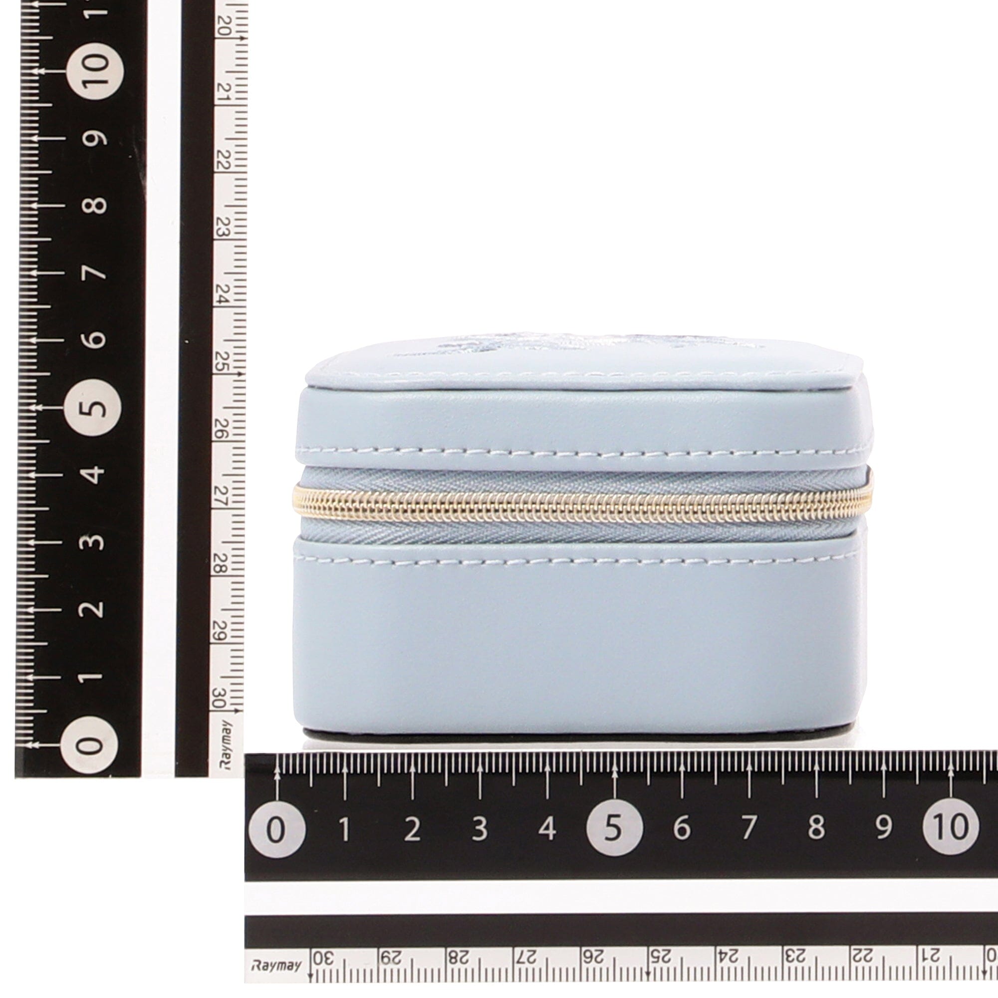 Elegant Blue Embroidery Flower Travel Jewelry Box - Perfect for Organizing Necklaces, Rings & Earrings on Vacation