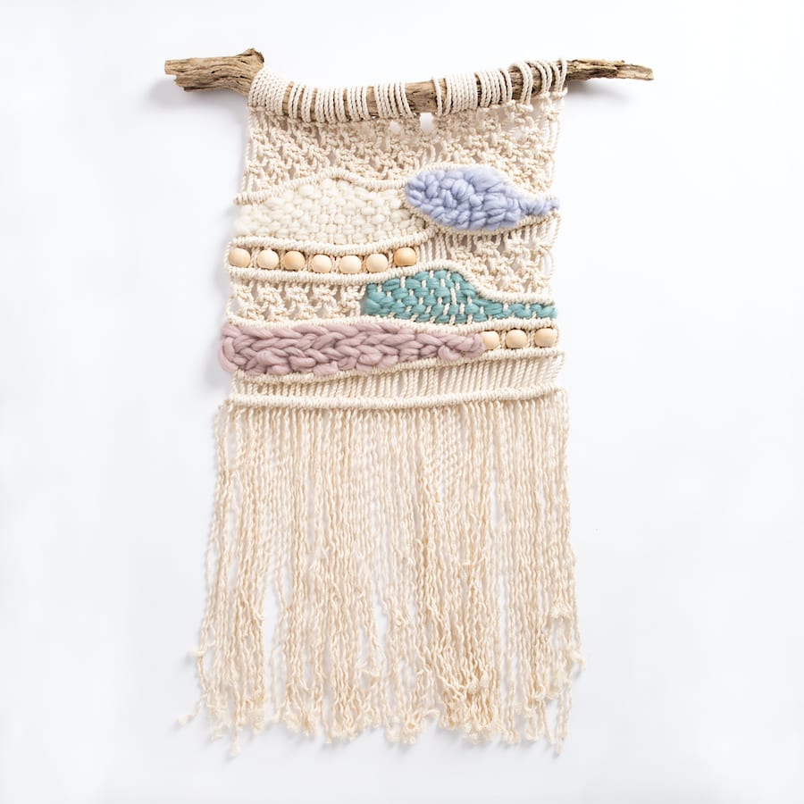 DIY Macrame Weave Craft Kit for Beginners - Complete Wall Hanging & Plant Hanger Making Set with Cotton Rope, Beads & Instructions - Perfect for Home Decor, Boho Style Room & Gift Giving