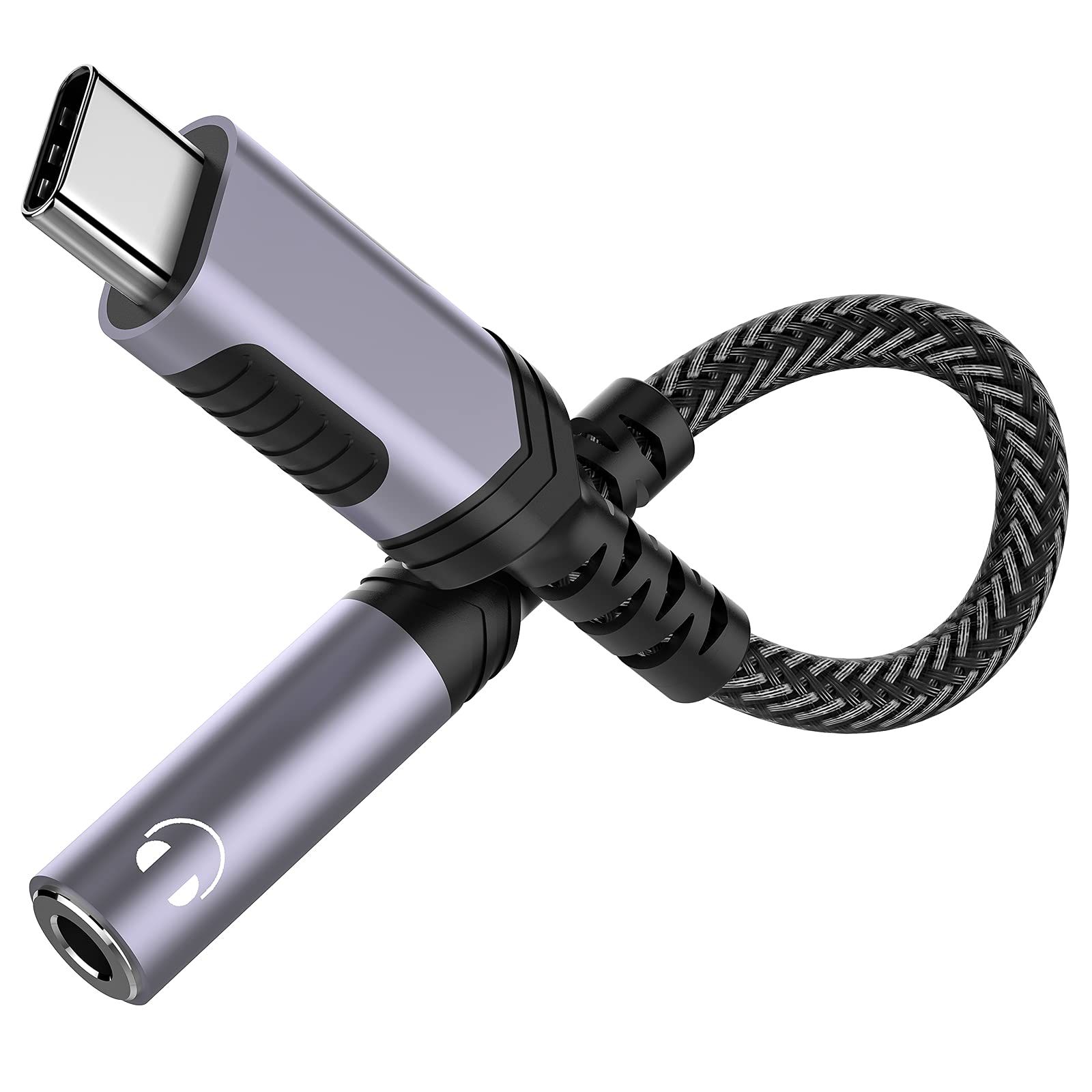 USB C to 3.5mm Headphone Jack Adapter - Digital Audio DAC Converter for Samsung Galaxy S25/S24/S23 Ultra/S22+/S21/Note 20, iPhone 16/16e/15 Pro Max, iPad, Google Pixel 9, OnePlus - Gray | Perfect for Travel, Gaming & Music Listening