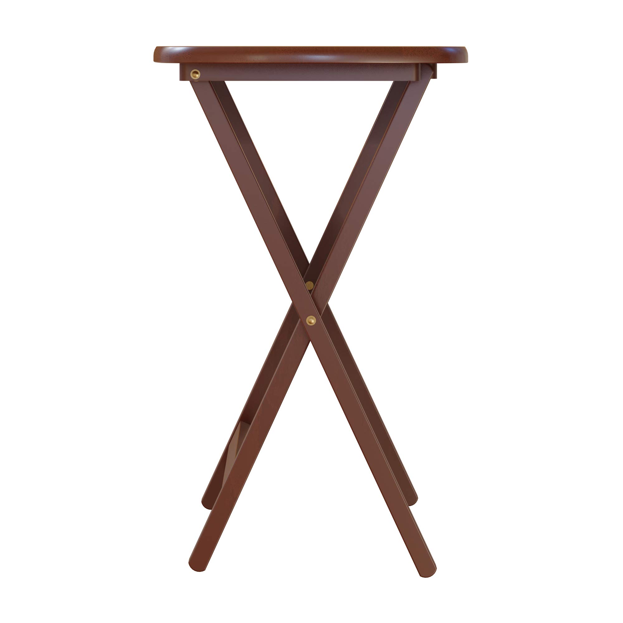 Winsome Lucca Walnut Brown Snack Table - 22.83