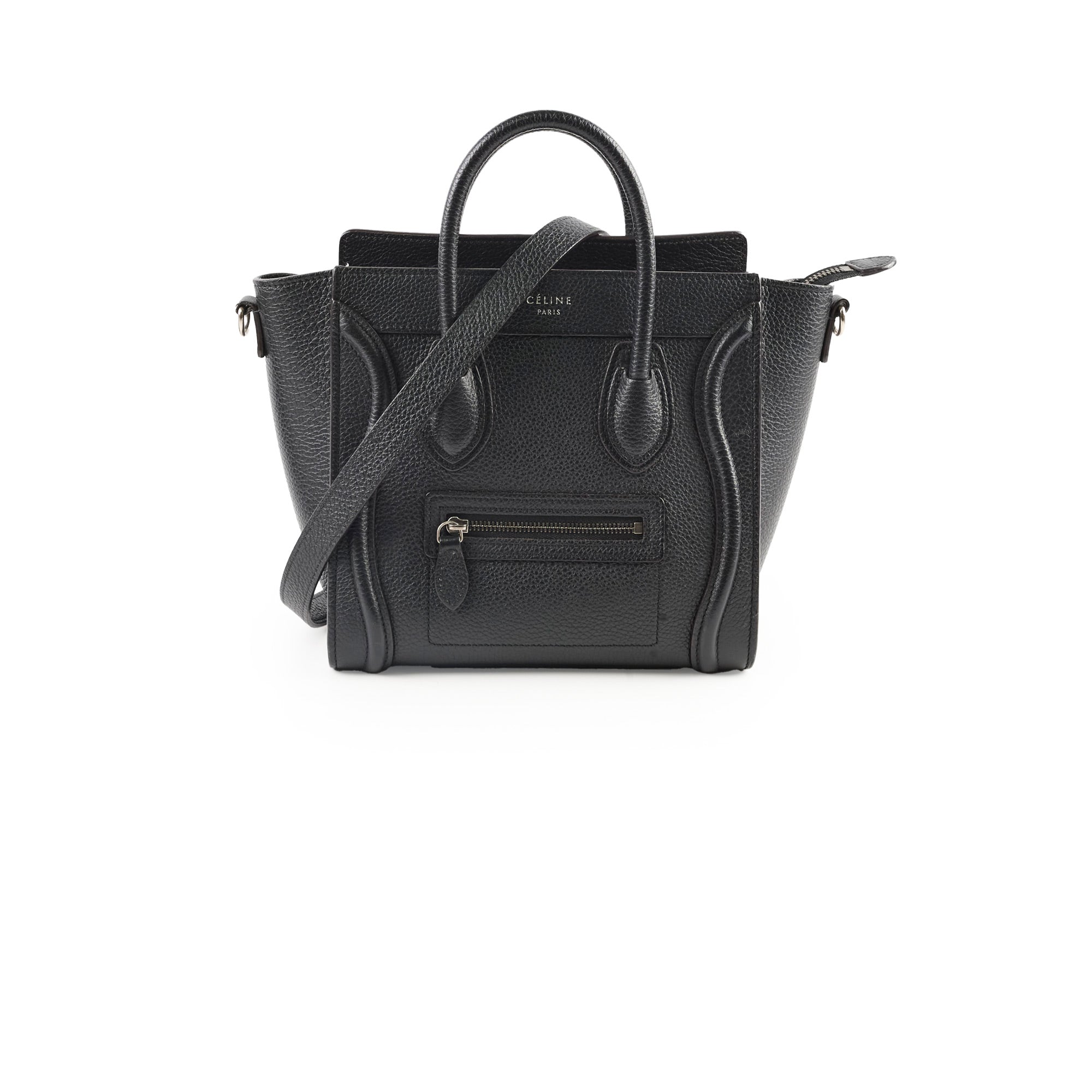 Celine Luggage Nano Black Leather Handbag - Stylish Crossbody Purse for Women | Perfect for Work, Travel & Everyday Use