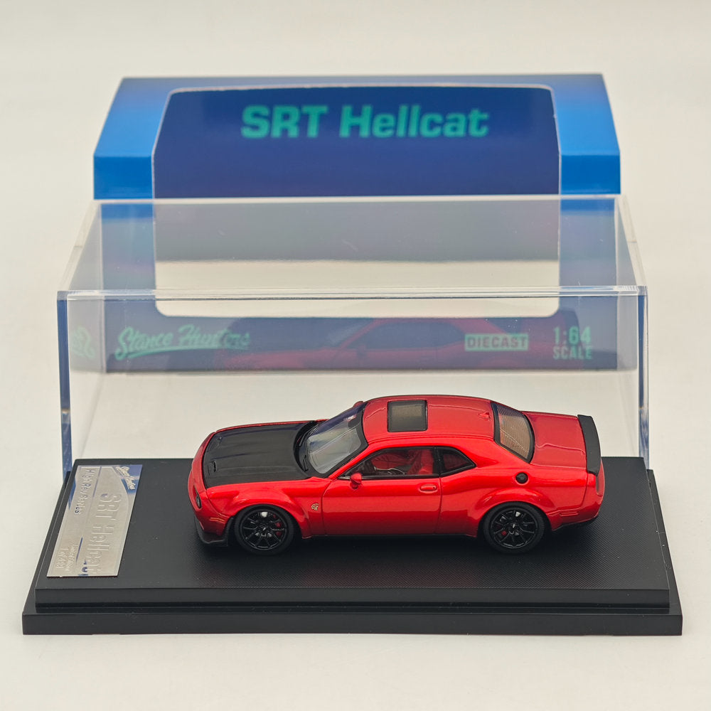 1:64 Scale SH Dodge SRT Hellcat Muscle Sports Diecast Model Car - Limited Edition Collectible Toy Vehicle (Red) - Perfect for Car Enthusiasts, Display Collections, and Gift Giving