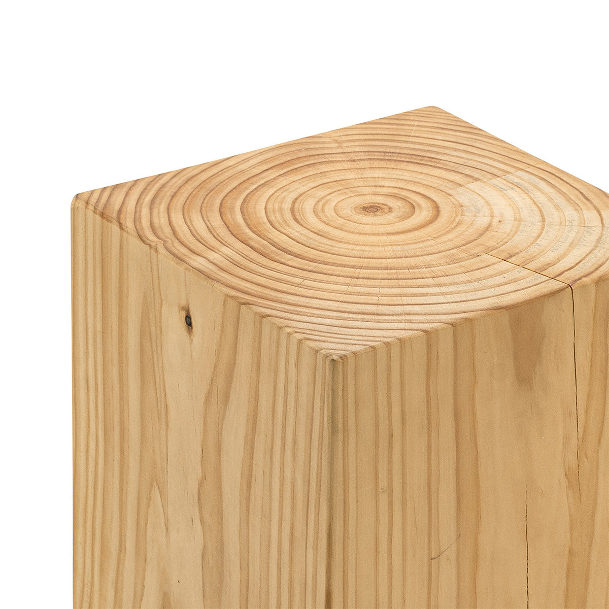 Chase Square Stump Stool - Rustic Wooden Side Table, Stool & Footrest - Perfect for Living Room, Bedroom, Patio & Outdoor Use