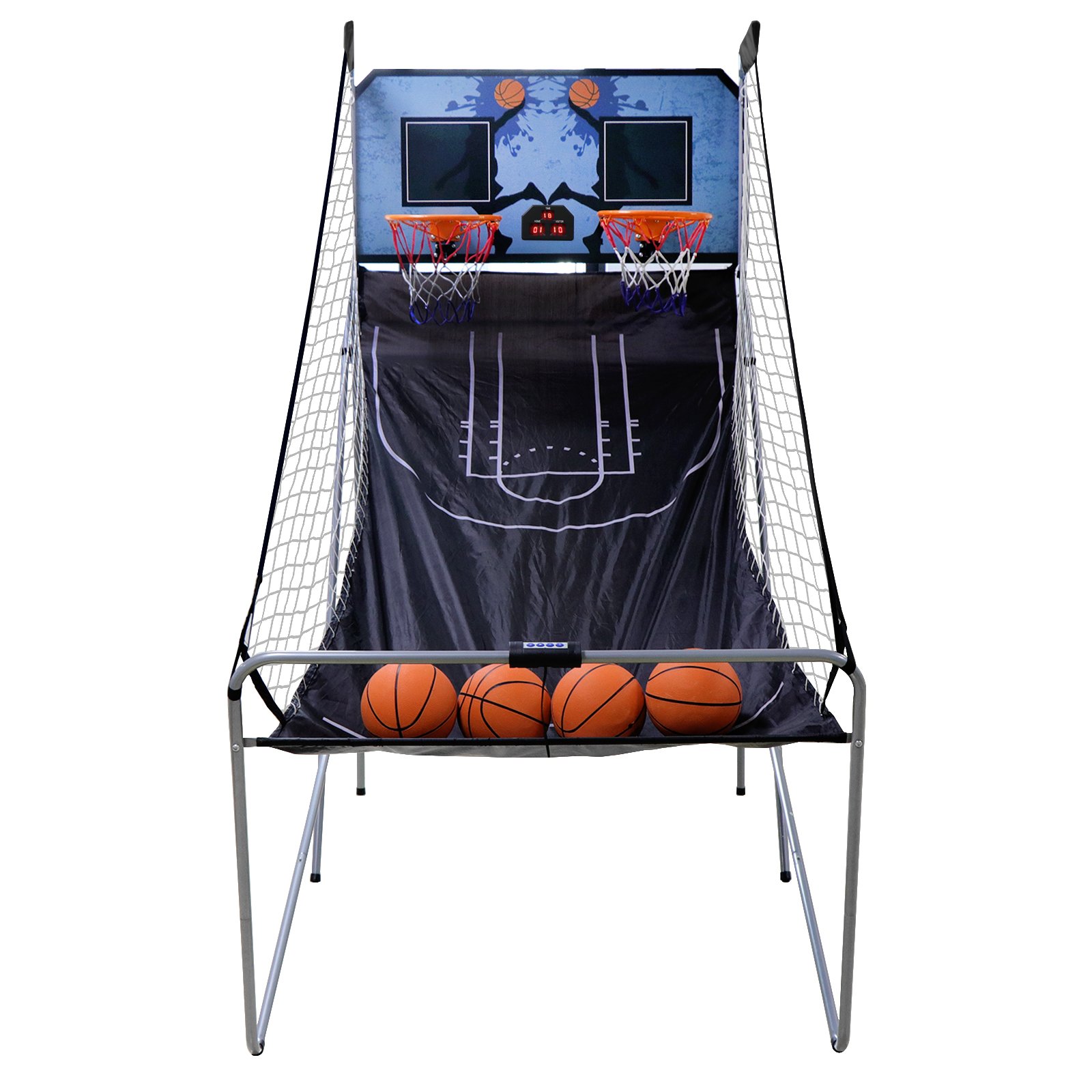 Electronic Dual Shot Basketball Arcade Game - Indoor/Outdoor Foldable Hoop with LED Scoreboard & 4 Balls - Perfect for Home, Family Entertainment Centers & Restaurants | Fun for Parties, Game Rooms & Backyard Play