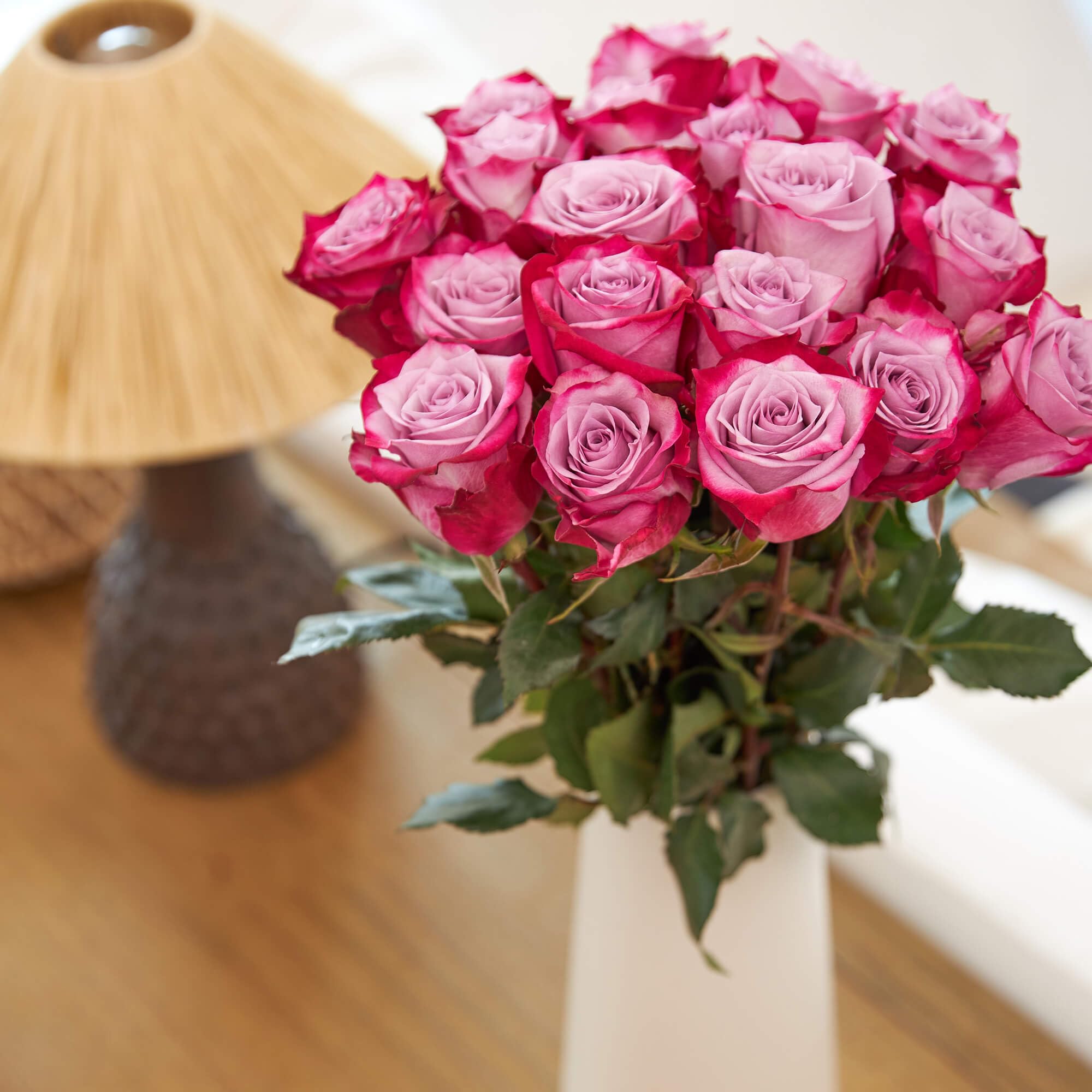 18 Lavender Rose Bunch - Premium Fresh Cut Flowers for Wedding Bouquets, Home Decor & Romantic Gifts | Falcon Farms Inc.