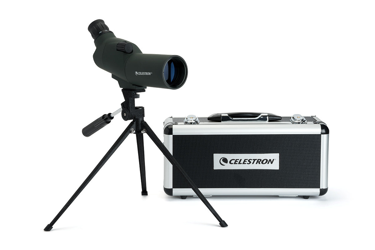 UpClose 15-45x50mm Angled Zoom Spotting Scope - High Power Magnification for Bird Watching, Hunting & Outdoor Adventures