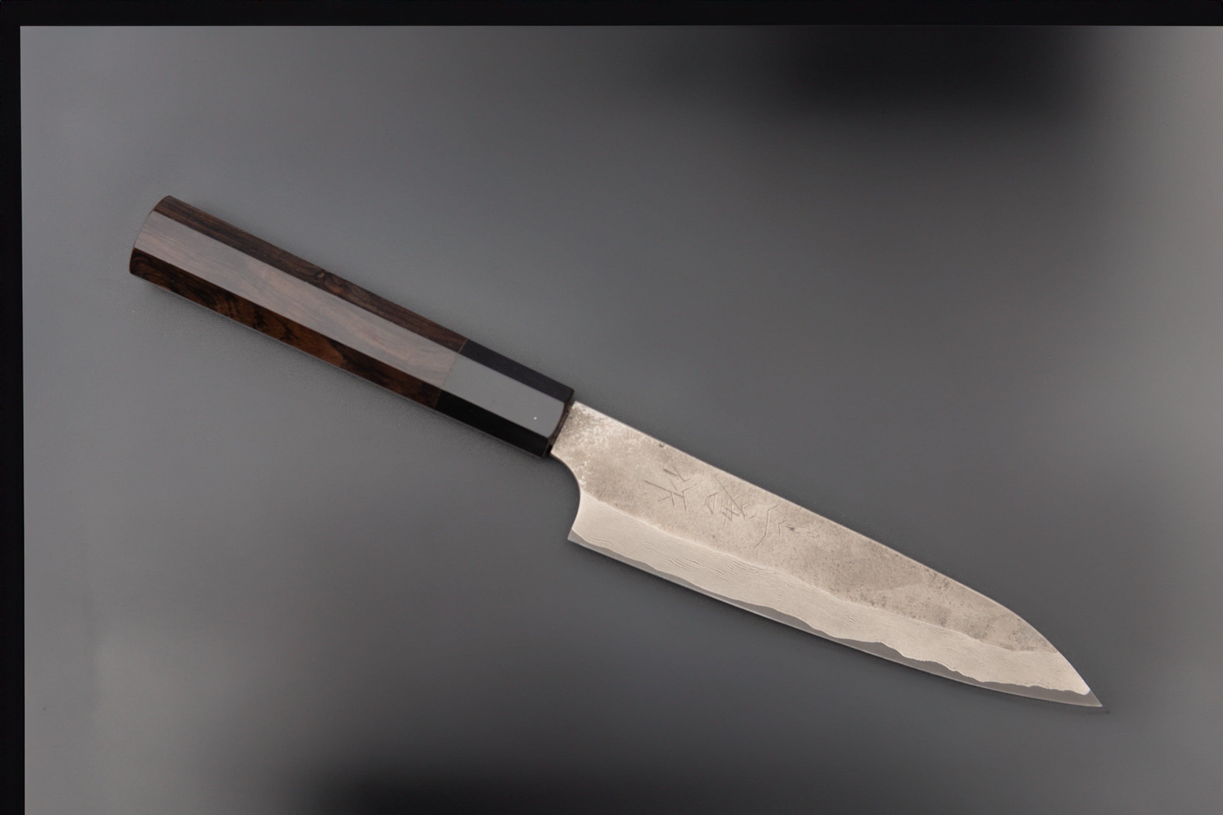 Nigara Silver #3 Kurozome 140mm Petty Knife - Japanese Stainless Steel Kitchen Knife for Slicing, Peeling & Precision Cutting - Perfect for Chefs, Home Cooks & Fruit Carving