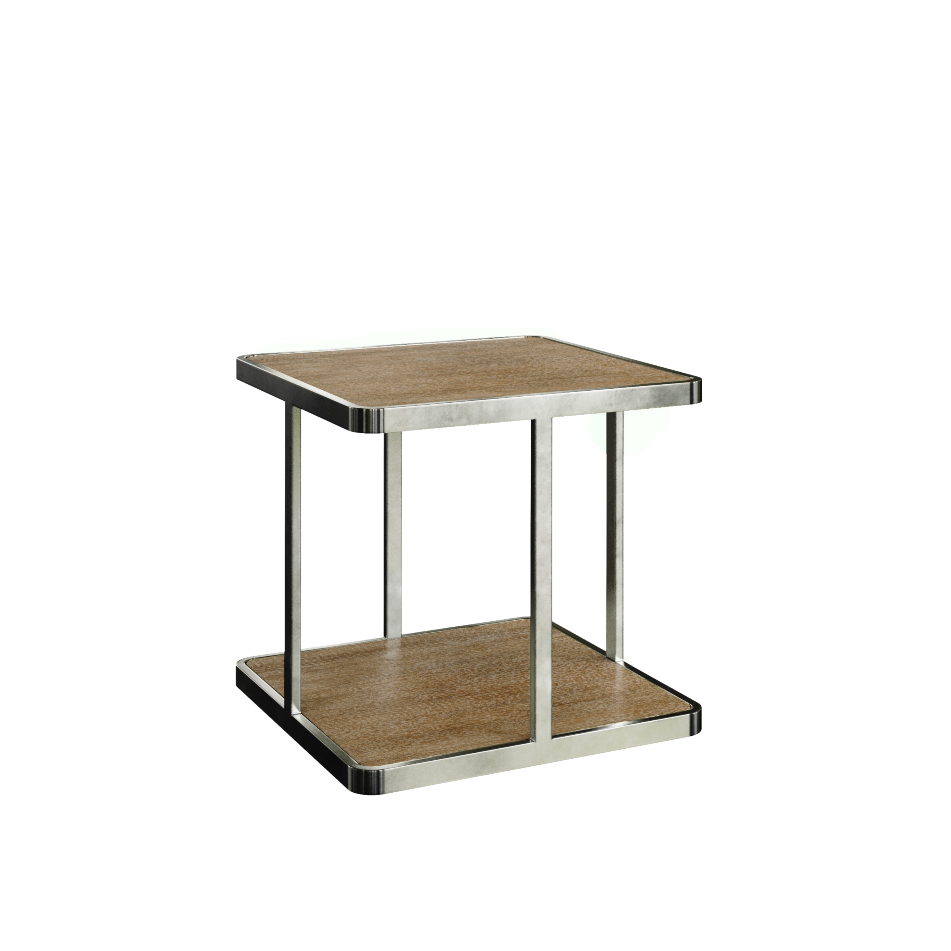 Roundhill Furniture Allan Contemporary Square End Table - Modern Nightstand in Brown for Living Room & Bedroom Decor