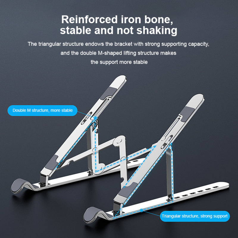 Foldable Laptop Stand Portable Adjustable Ergonomic Holder for MacBook Air/Pro, Notebook - Perfect for Home Office, Gaming & Travel Use