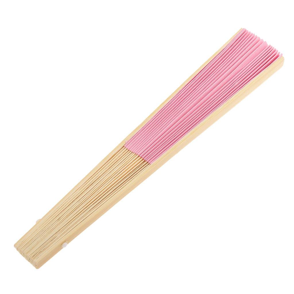 Elegant DIY Pink Bamboo Hand Fan for Painting & Crafts - Summer Cooling Gift