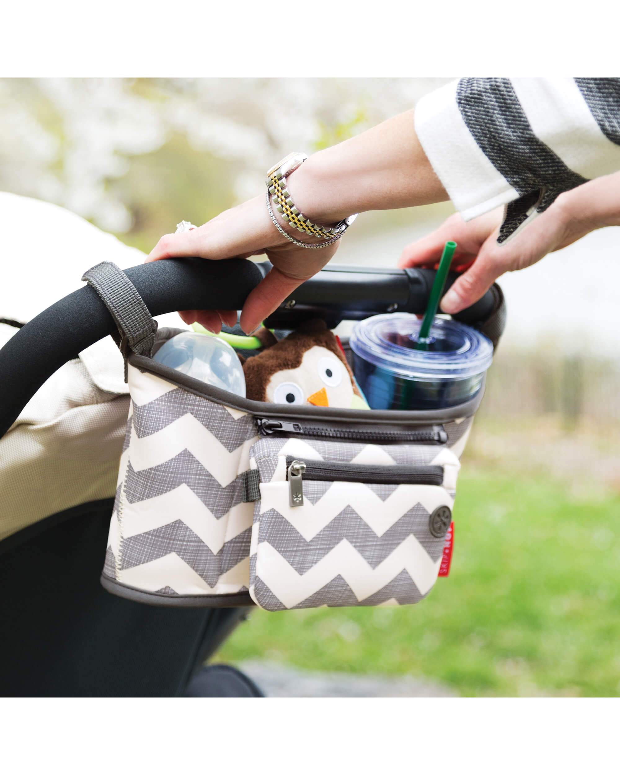 Skip Hop Grab & Go Stroller Organizer - Baby Stroller Accessories for Diapers, Bottles & Essentials - Perfect for Travel, Shopping & Daily Walks