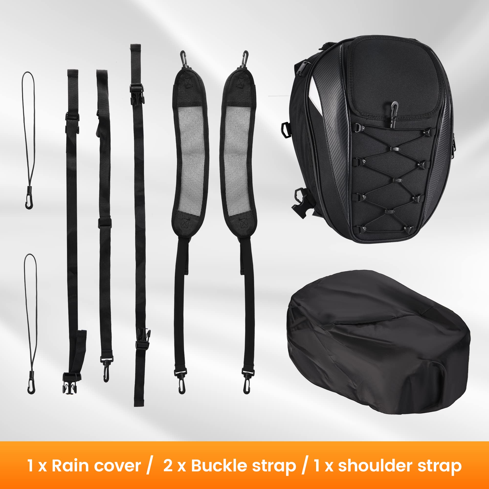Waterproof Motorcycle Tail Bag - Expandable Saddlebags with Durable Storage for Touring, Commuting & Powersports | Perfect for Long Rides, Daily Commutes & Adventure Travel