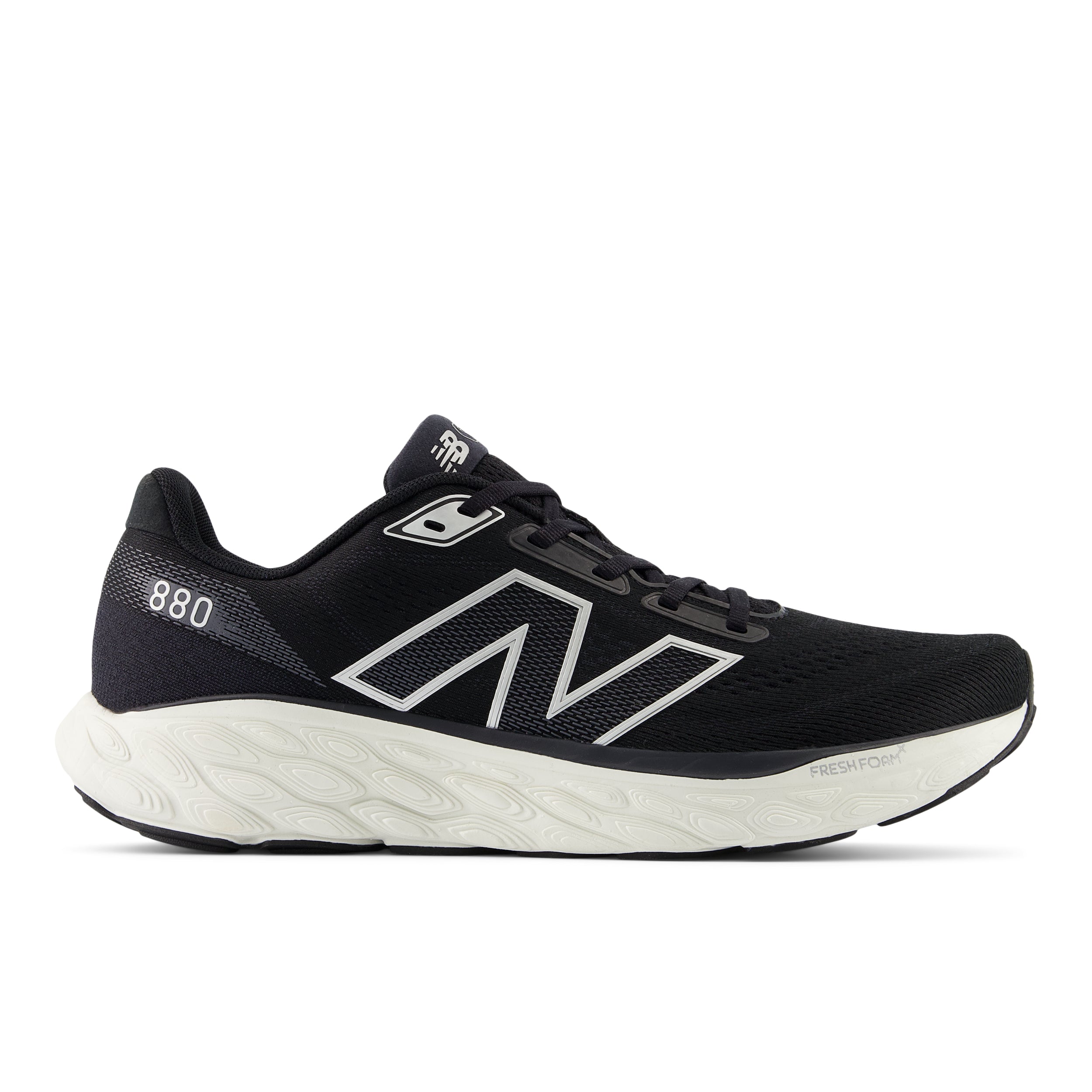 New Balance Men's Fresh Foam X 880v14 Wide Running Shoes - Black/Seasalt/Silver Metallic | Cushioned Comfort for Long Distance Running & Daily Training