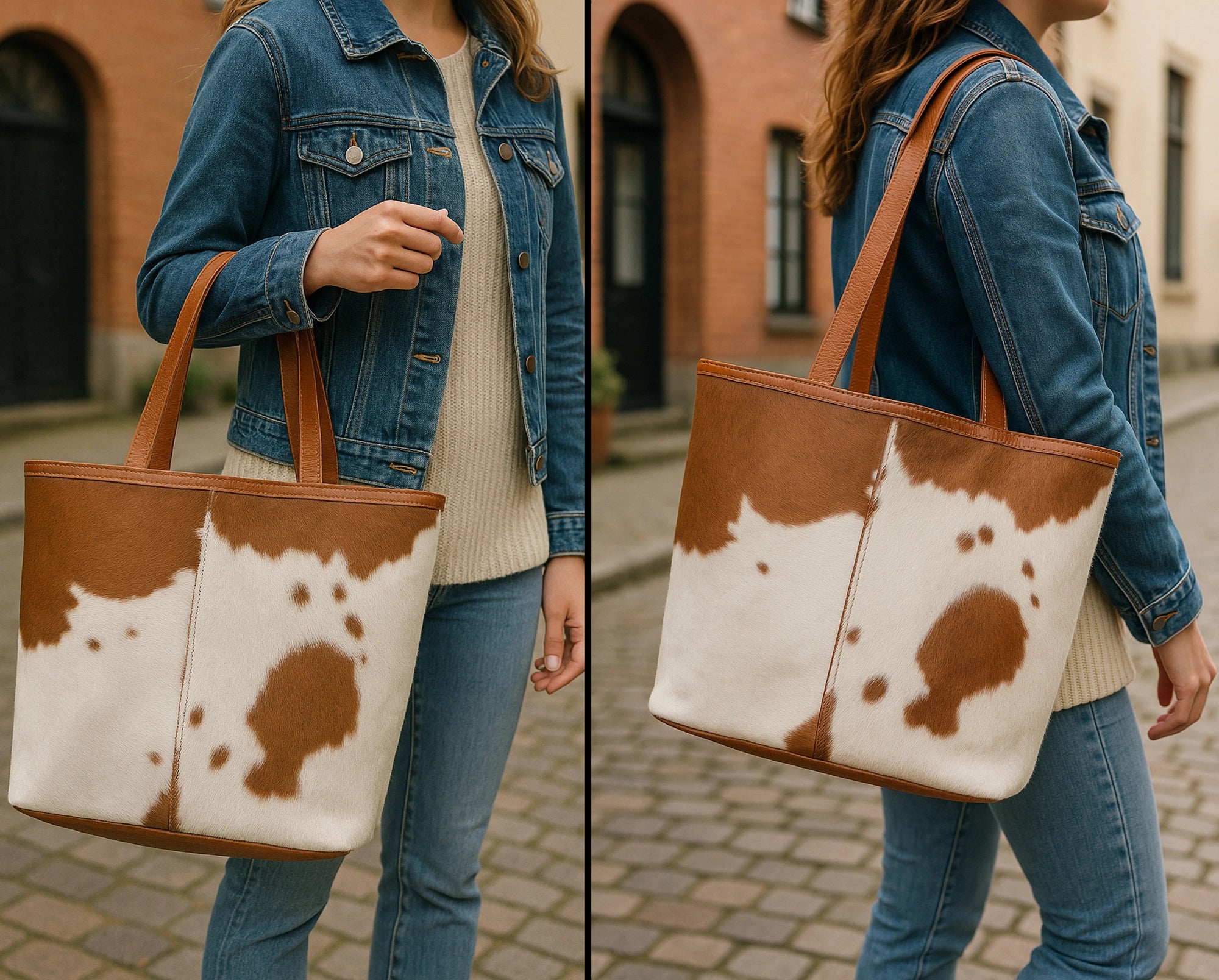 Premium Genuine Leather Tote Bag for Women - Stylish Shoulder Satchel Handbag with Spacious Interior | Perfect for Work, Travel & Everyday Use