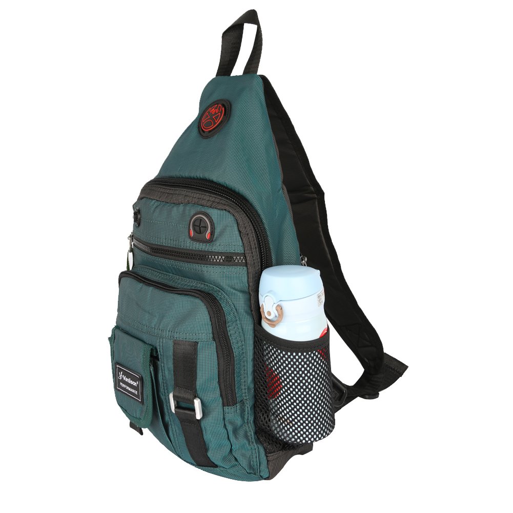 Stylish Crossbody Sling Backpack for Men & Women - Lightweight Water-Resistant Blue Shoulder Bag - Perfect for Travel, Hiking & Daily Commute
