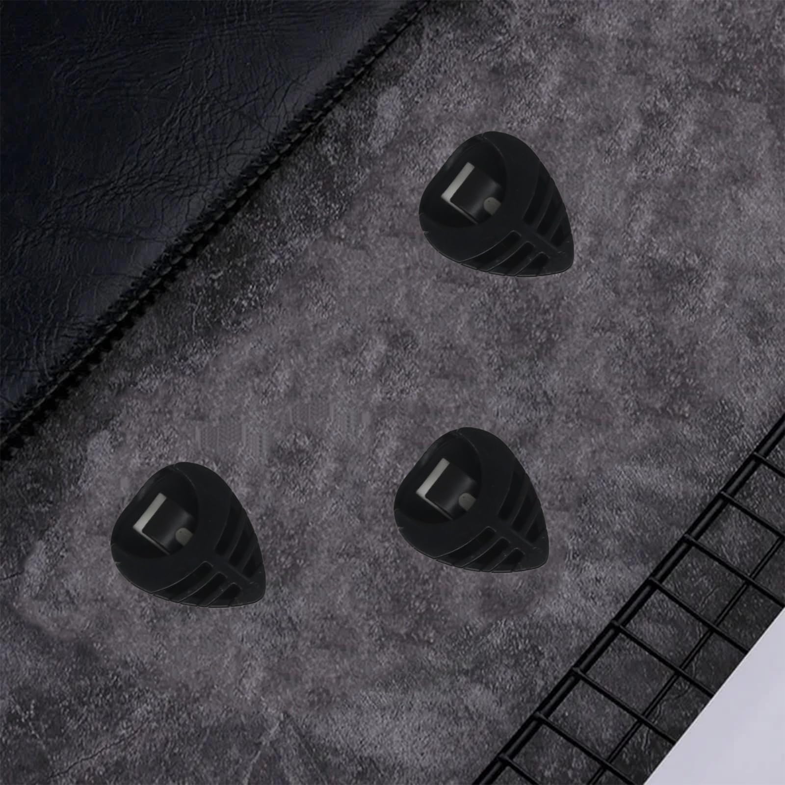 12-Pack Guitar Pick Holder with Adhesive Back & Spring - Stick-On Plastic Pick Case for Bass, Ukulele, Acoustic Guitar - Perfect for Musicians, Guitarists & Music Lovers On-The-Go