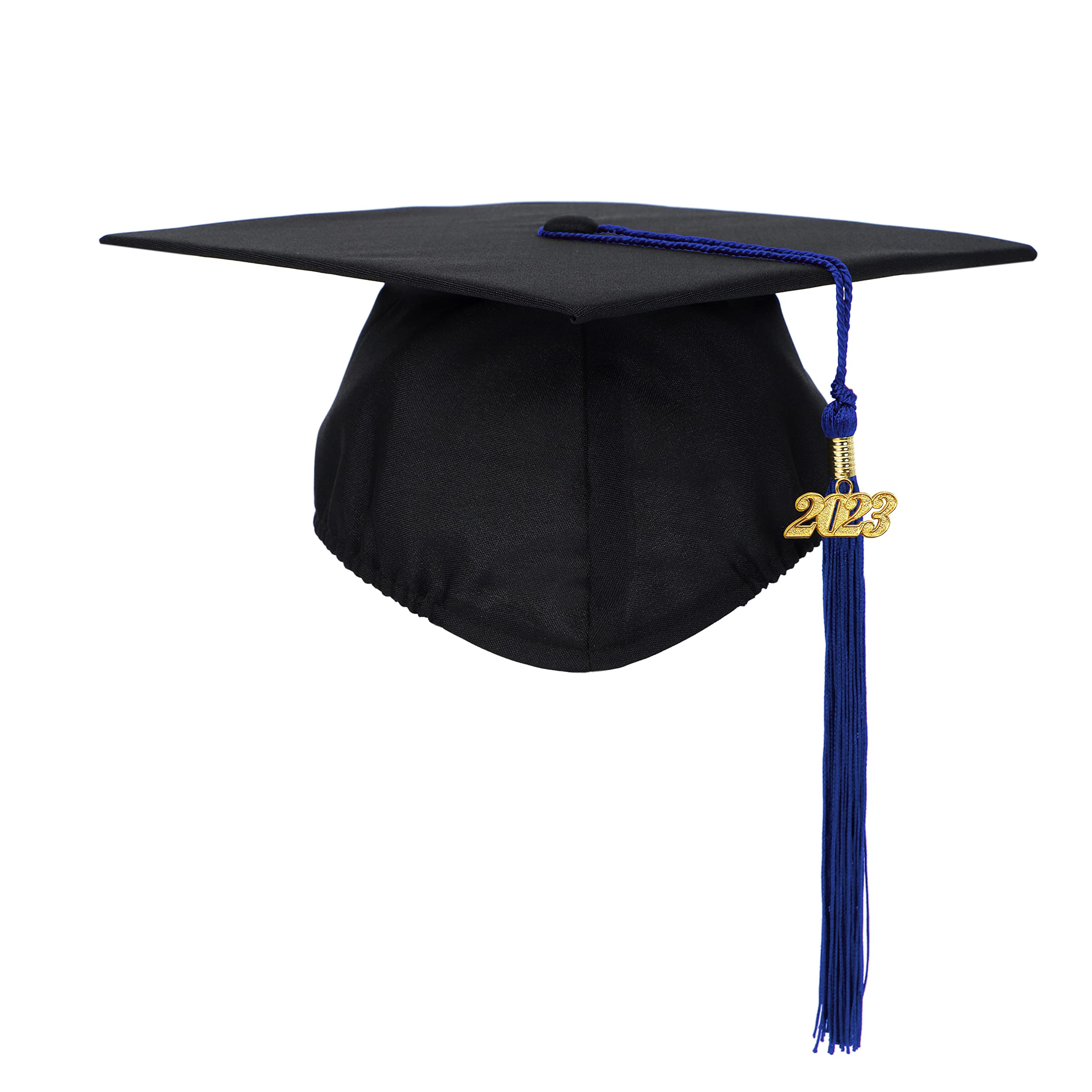 Stylish Unisex Matte Graduation Cap with Adjustable Tassel & Year Charm - Perfect for High School & College Graduation Ceremonies, Photo Shoots & Commencement Events