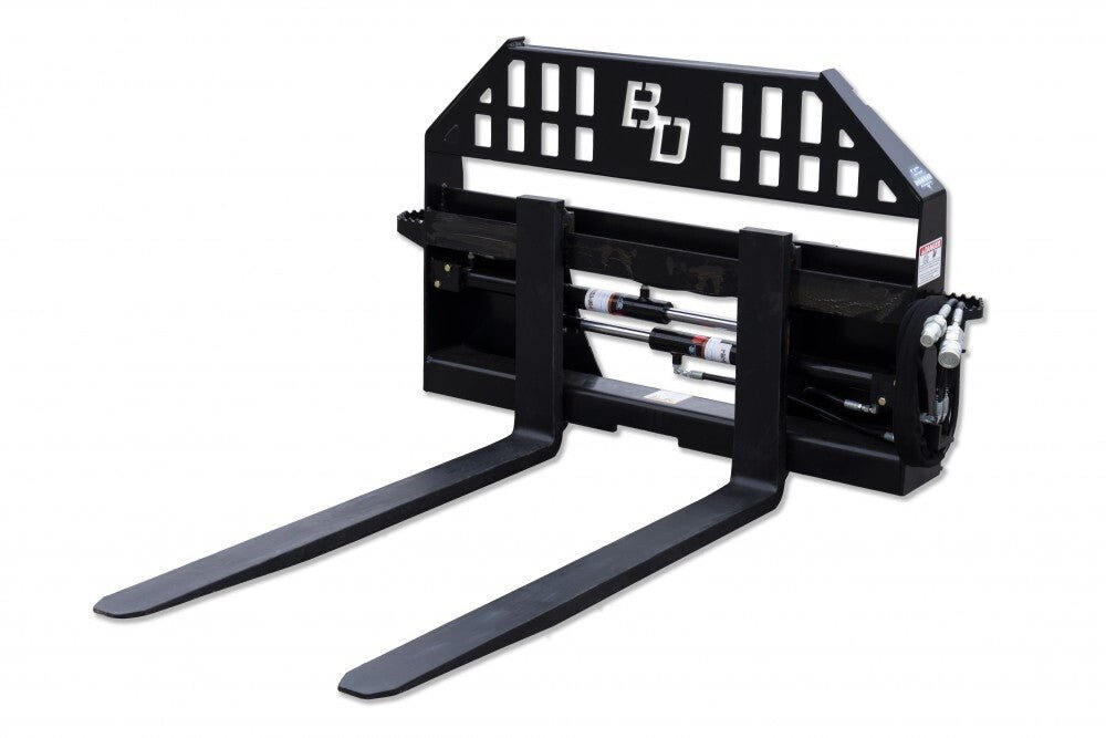 Blue Diamond® Hydraulic Adjustable Pallet Forks - Heavy Duty Forklift Attachments for Warehouse, Construction & Material Handling