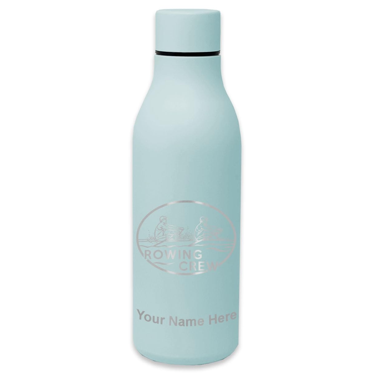 LaserGram Double Wall Insulated Stainless Steel Water Bottle with Custom Engraving - 20oz Vacuum Flask for Rowing, Gym, Hiking & Outdoor Activities - BPA Free Leakproof Sports Water Bottle