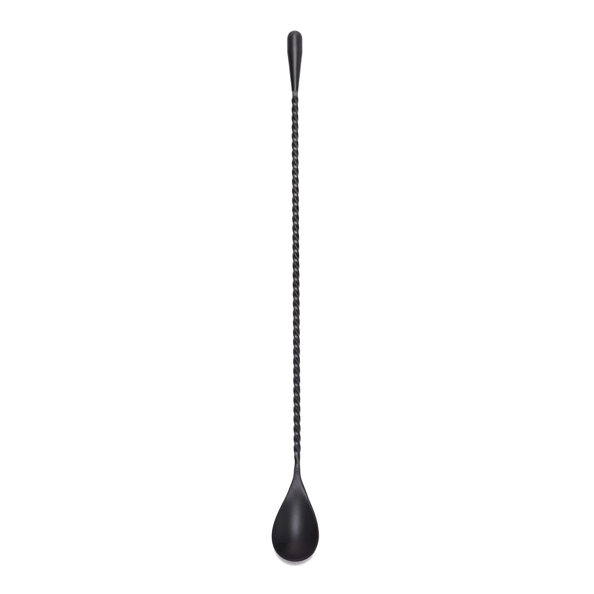 TEARDROP™ Bar Spoon - Matte Black Stainless Steel Cocktail Mixing Tool - 30cm (12 Inches) - Perfect for Home Bars, Mixing Cocktails, and Bartending Use