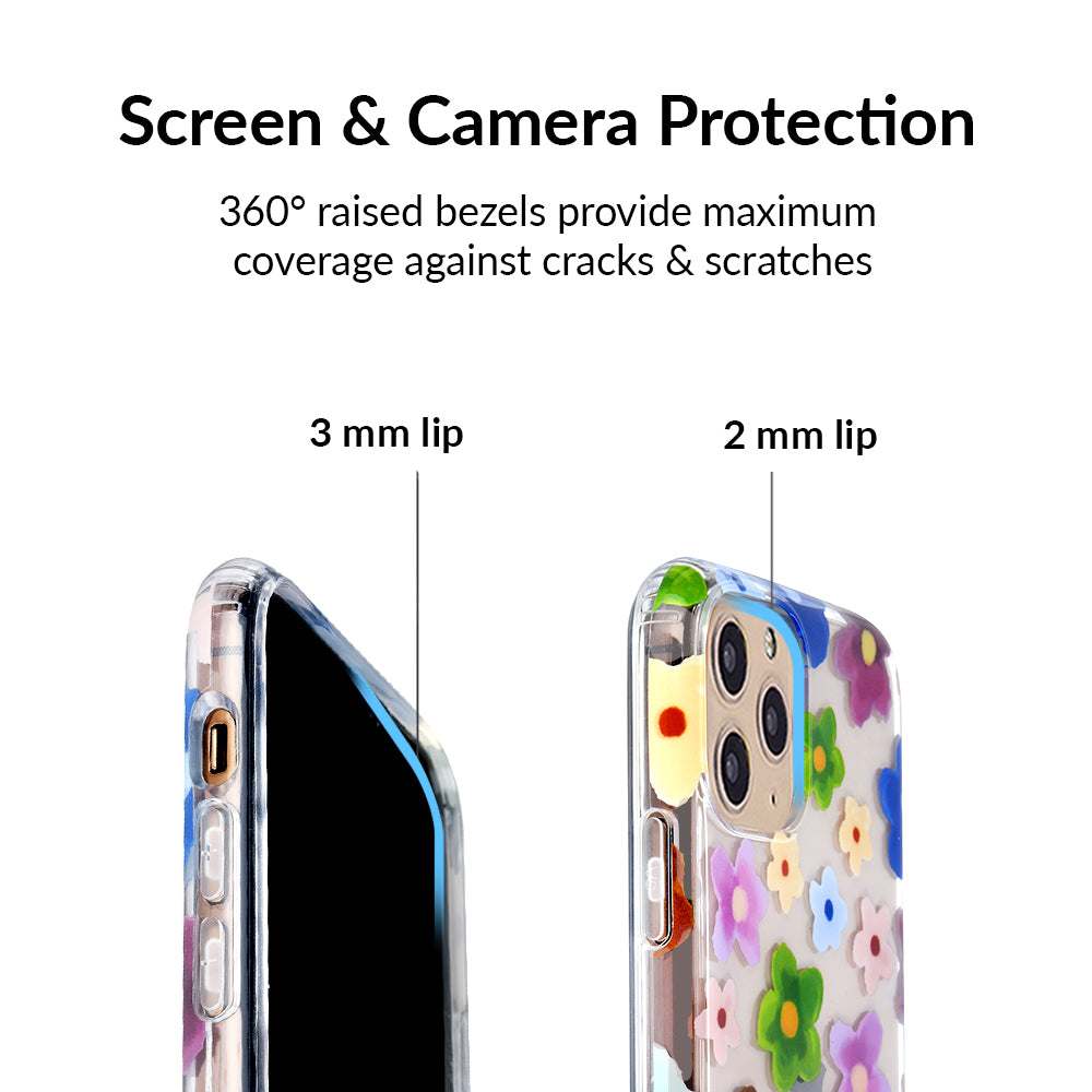 Flower Power iPhone Case - Vibrant Floral Design Protective Cover for iPhone 12/13/14/15 Pro Max - Perfect for Spring, Summer & Boho Style Lovers