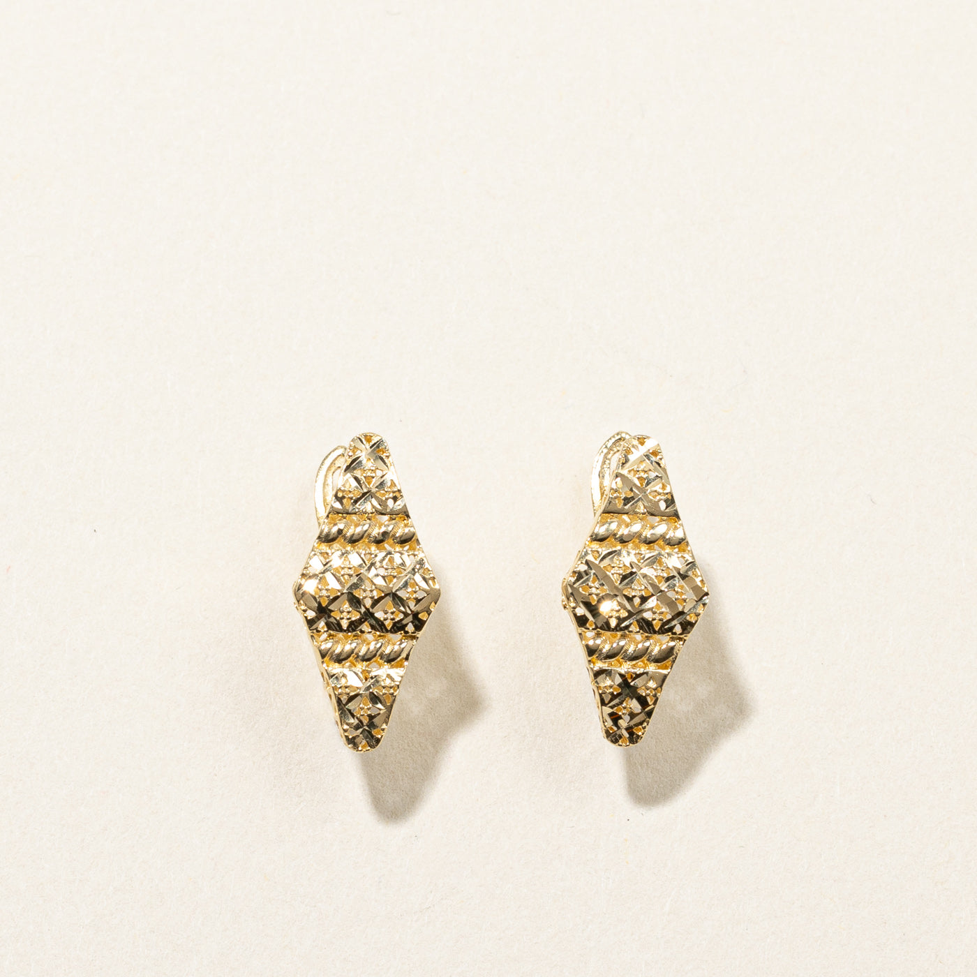 Textured Gold Hoop Earrings for Women - 14K Gold Plated Dangle Earrings for Everyday Wear & Special Occasions