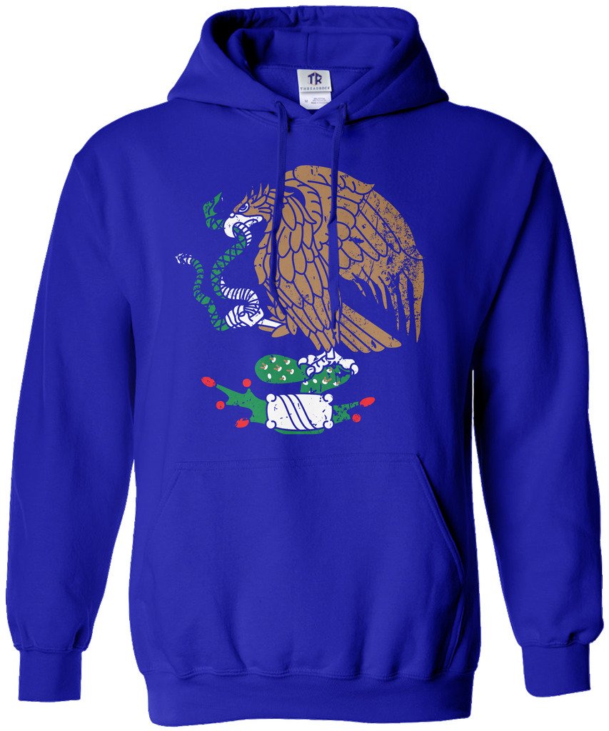 Threadrock Women's Mexican Eagle Hoodie Sweatshirt - Soft Pullover with Tribal Print, Casual Streetwear for Women | Perfect for Fall, Winter & Outdoor Activities