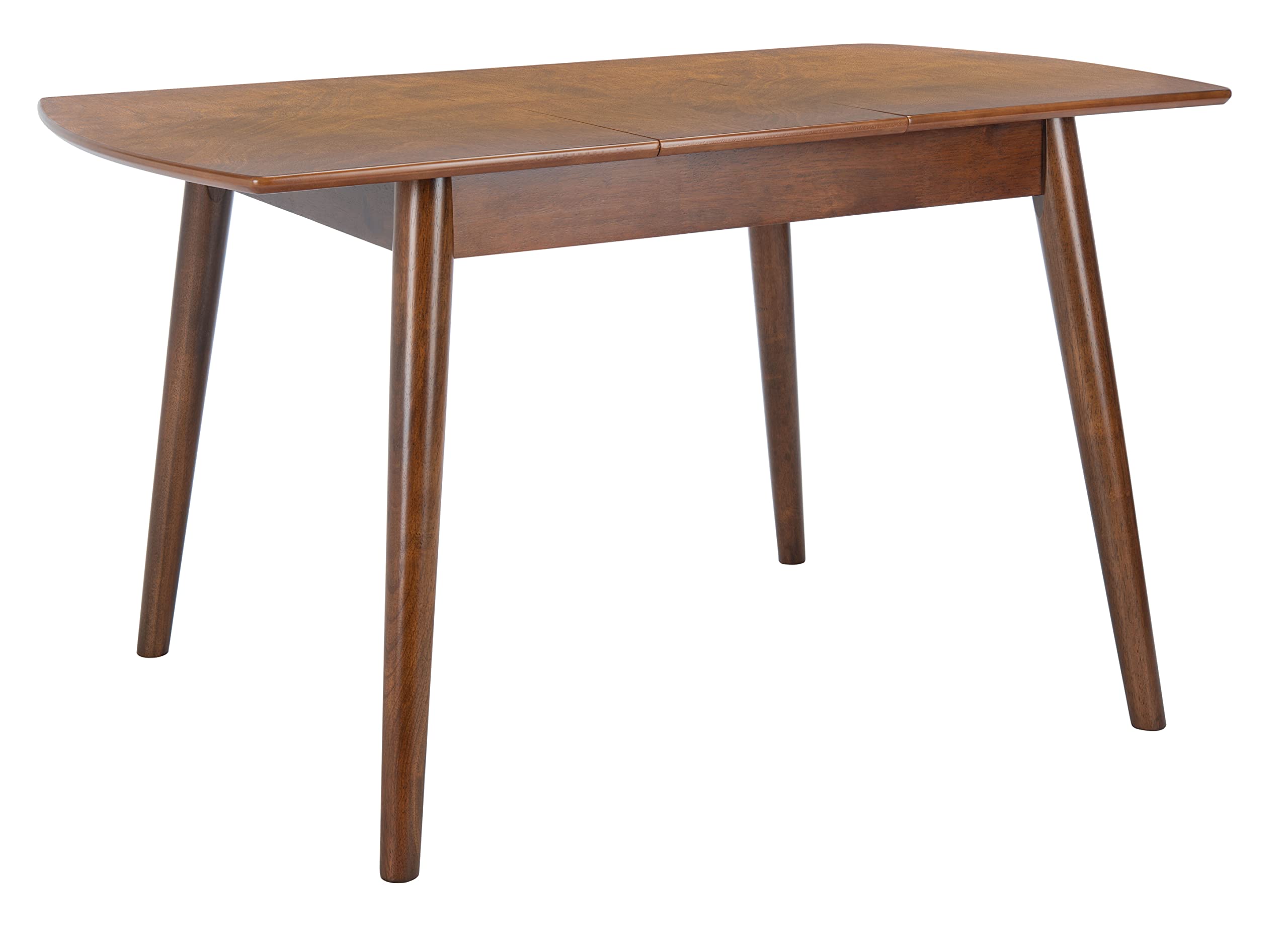 SAFAVIEH Home Collection Varda Walnut Manual Extension Dining Table - Expandable Wooden Table for Small Space Dining Rooms & Entertaining Guests