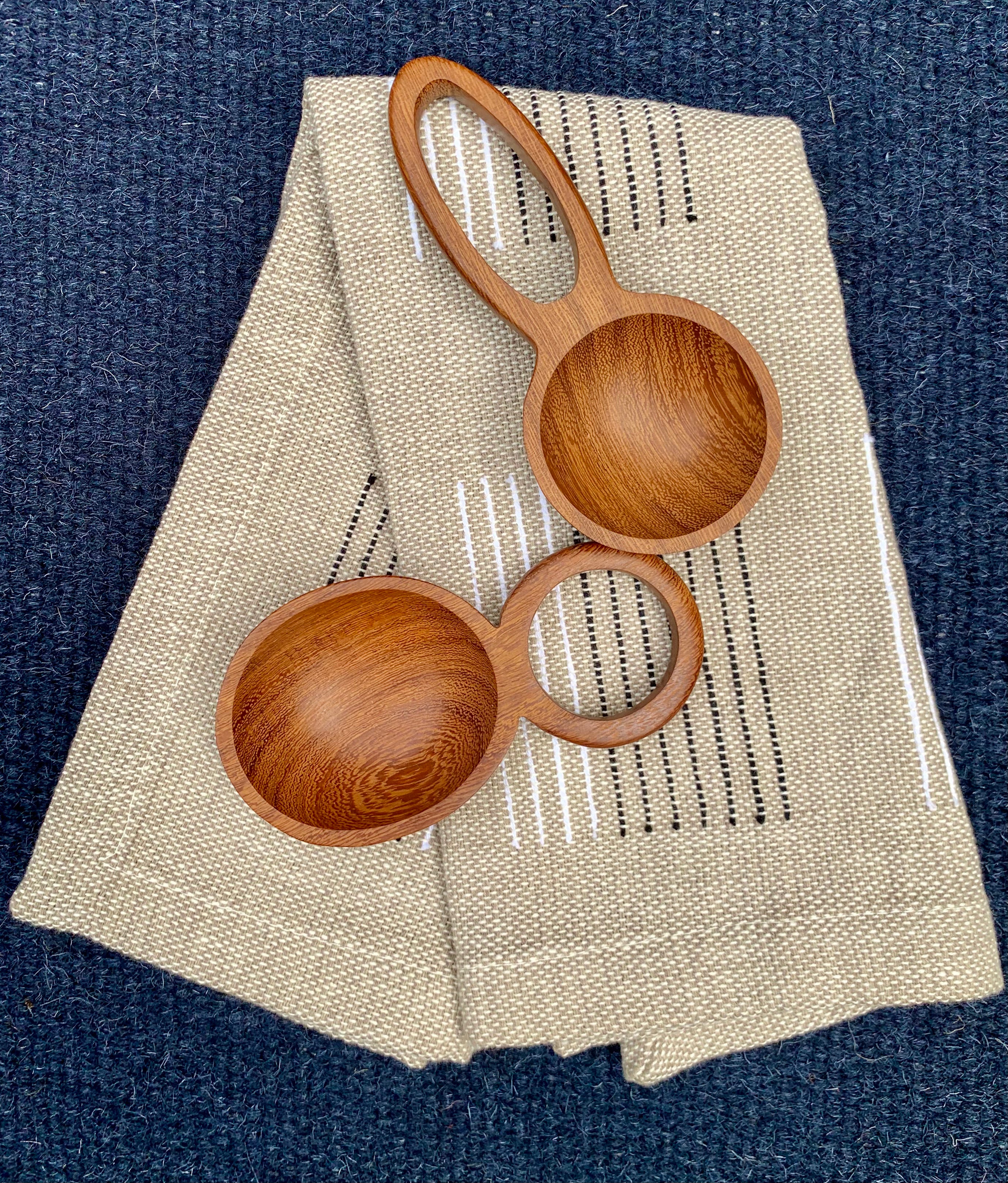 Premium Wooden Spoons Set of 2 - Natural Wood Cooking Utensils for Stirring, Mixing & Serving - Ideal for Kitchen, Baking & Camping Use