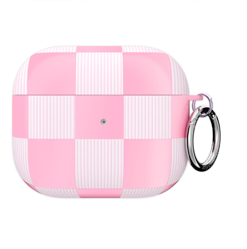 Trendy Pink Checkered AirPods Case - Cute & Protective Cover for AirPods 1/2/3 Pro - Perfect for School, Work & Travel Accessories