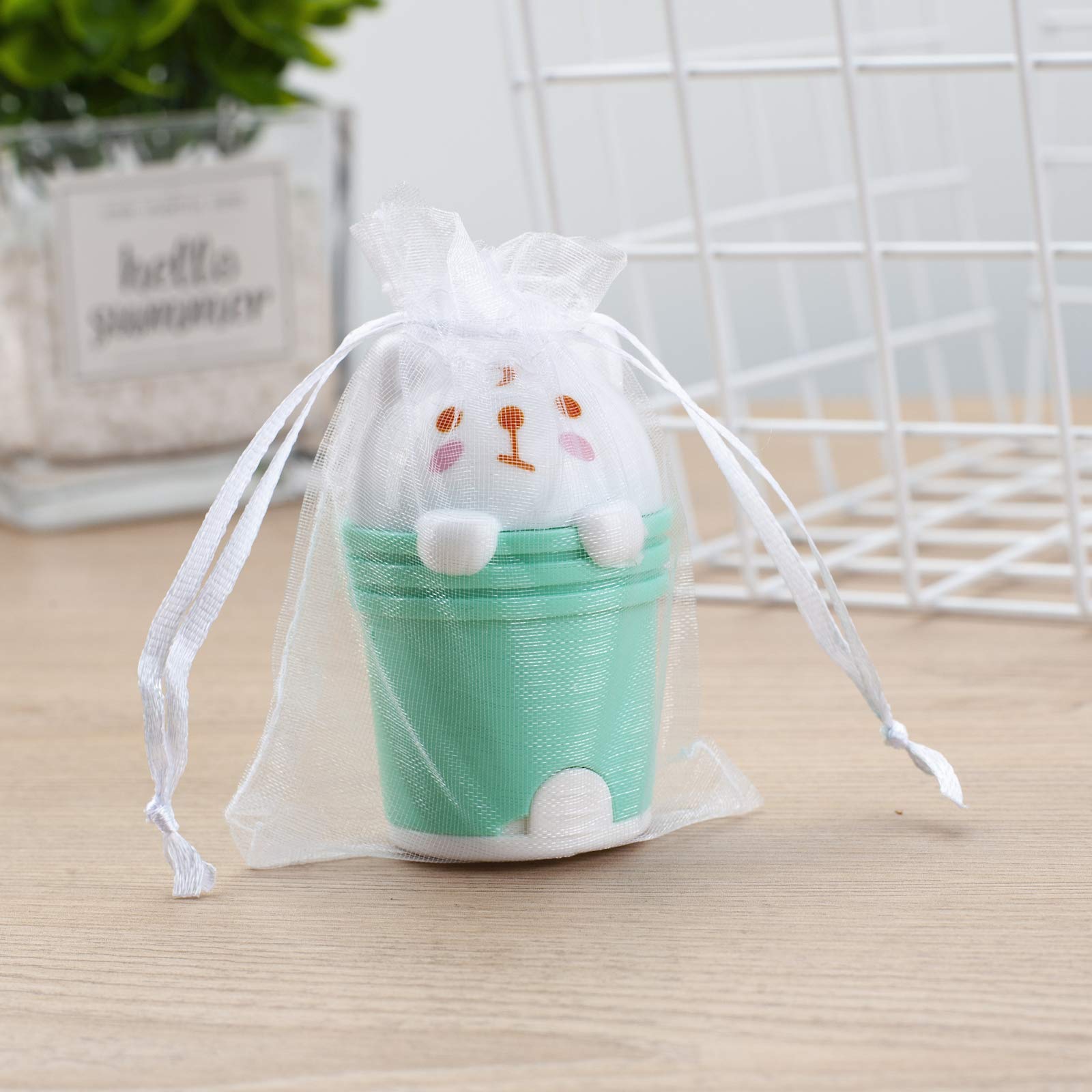 100pcs White Organza Bags 2x3 inch - Sheer Drawstring Gift Bags for Jewelry, Wedding Favors, Party & Christmas - Mini Mesh Pouches for Earrings, Candies & Small Gifts - Perfect for Bridal Showers, Baby Showers & Birthday Party Decorations