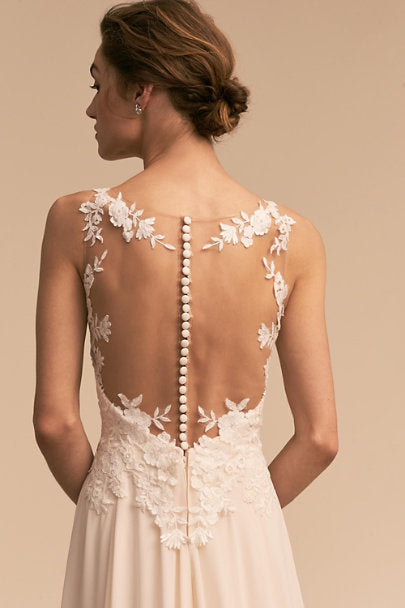 BHLDN Whispers & Echoes Kirsten Wedding Gown - Elegant Lace Bridal Dress for Romantic Ceremonies & Beach Weddings