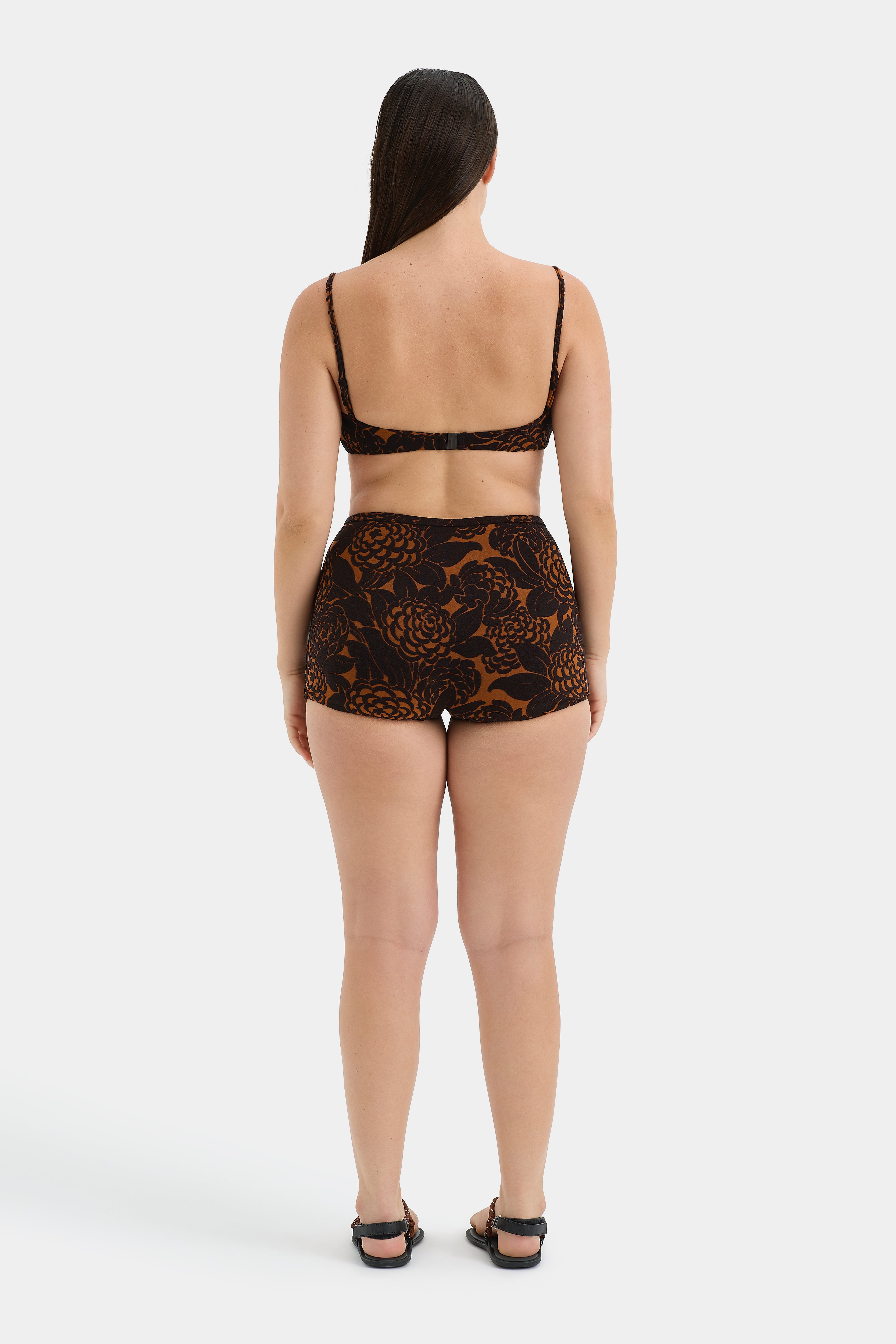 Dawn Balconette Sandflower Floral Terry Bra - Comfortable Lace Underwire Bralette for Everyday Wear & Layering