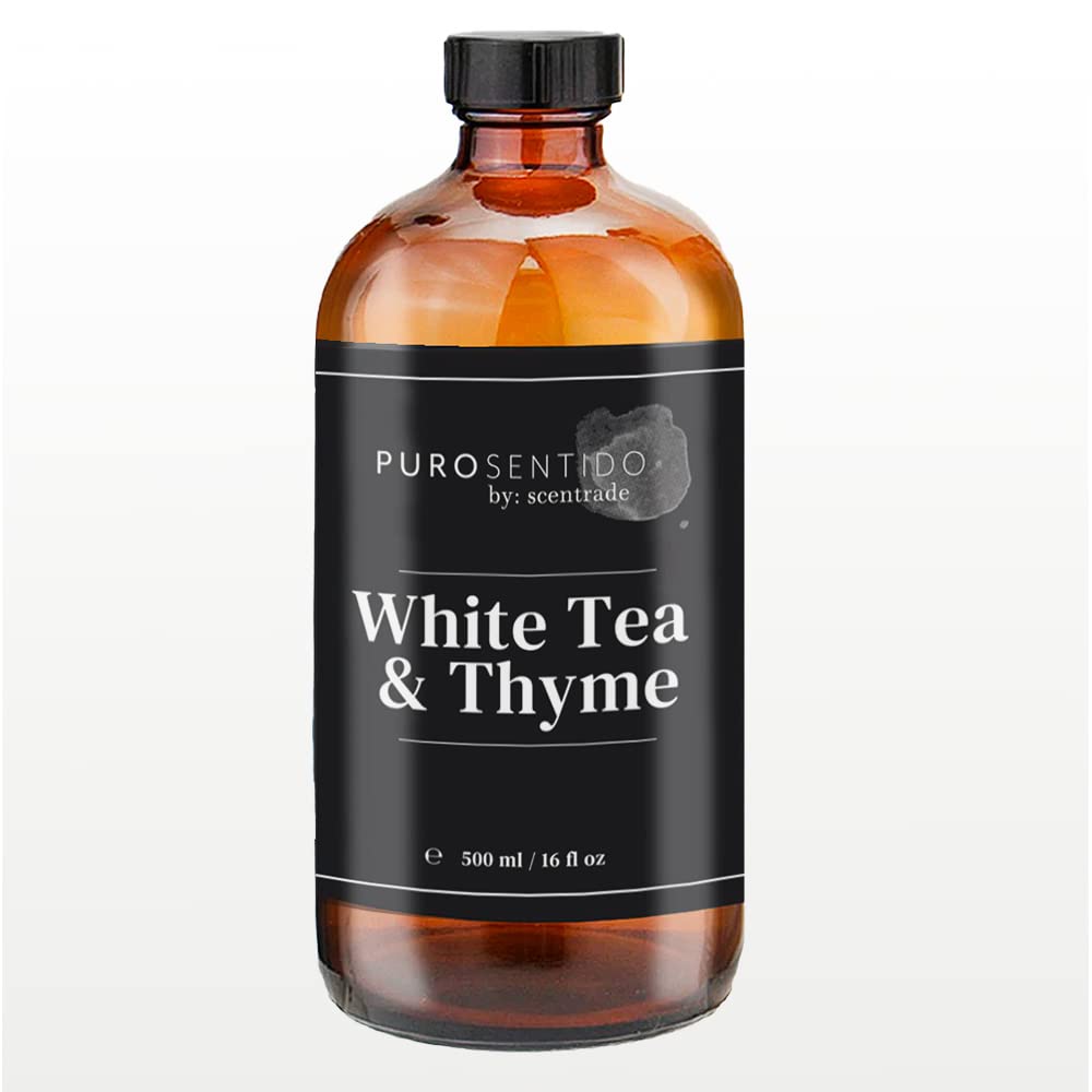 Puro Sentido Scentade White Tea & Thyme Fragrance Oil - Floral Aromatherapy Essential Oil for Home, Office & Spa Relaxation - Fresh Air & Comforting Scent