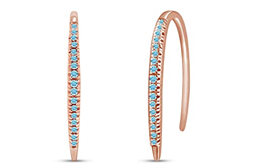 Rose Gold Over : Simulated Aquamarine