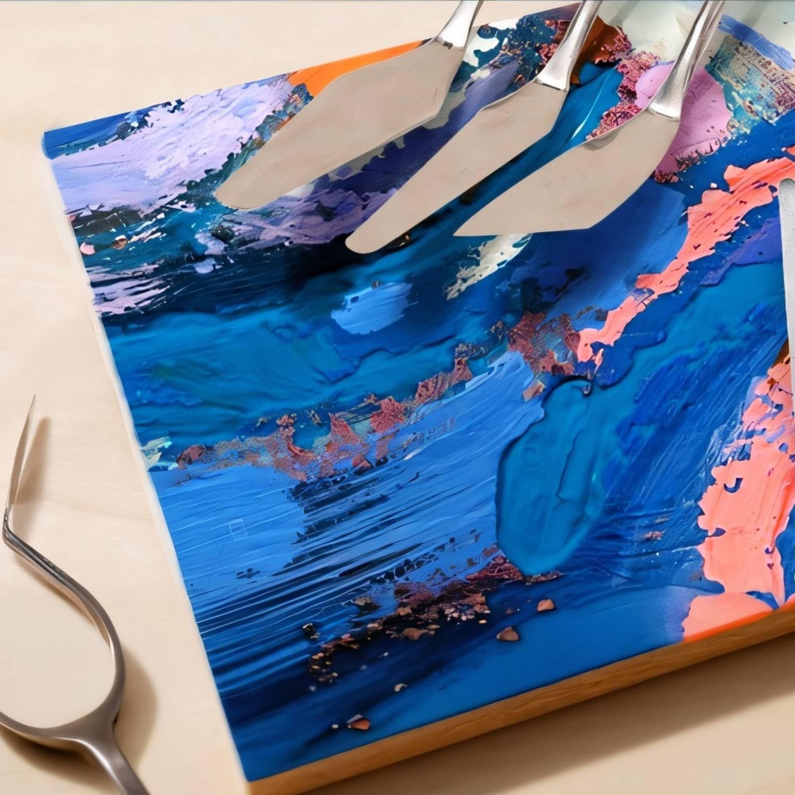 18PCS Stainless Steel Palette Knife Set - Wooden Handle Oil & Acrylic Paint Spatulas for Canvas Painting - Perfect for Artists, DIY Crafts & Mixing Colors