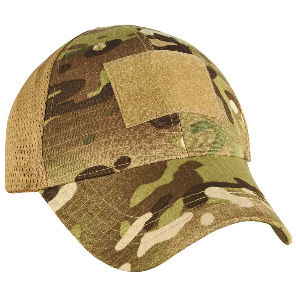 MEDALS OF AMERICA EST. 1976 Multicam Brown Military Mesh Back Operator Cap - Tactical Hat for Outdoor Activities, Hunting & Airsoft