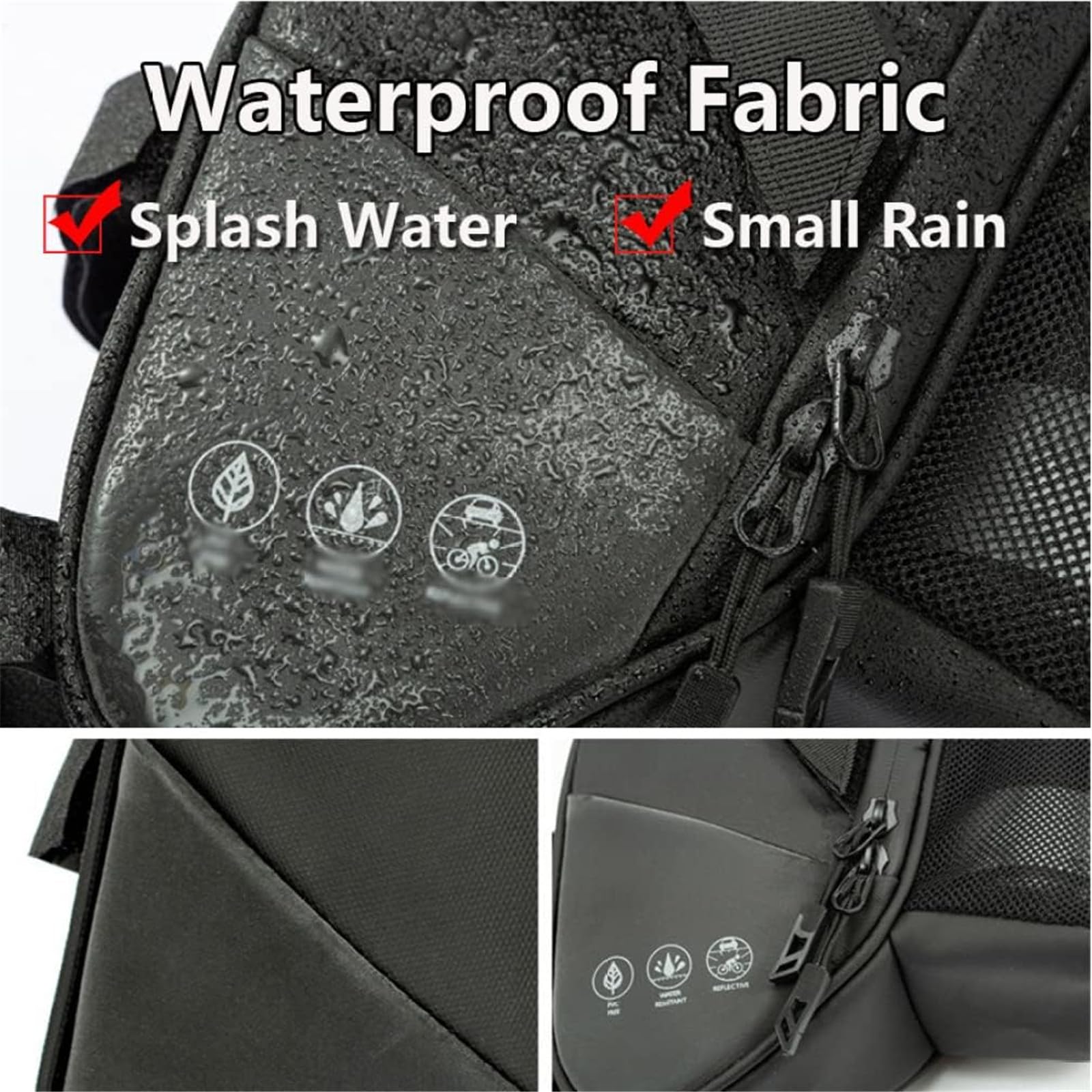 **Waterproof Bike Saddle Bag with Water Bottle Pouch - 1.5L Under Seat Storage for Mountain & Road Bicycles - Ideal for Commuting, Cycling & Outdoor Adventures**