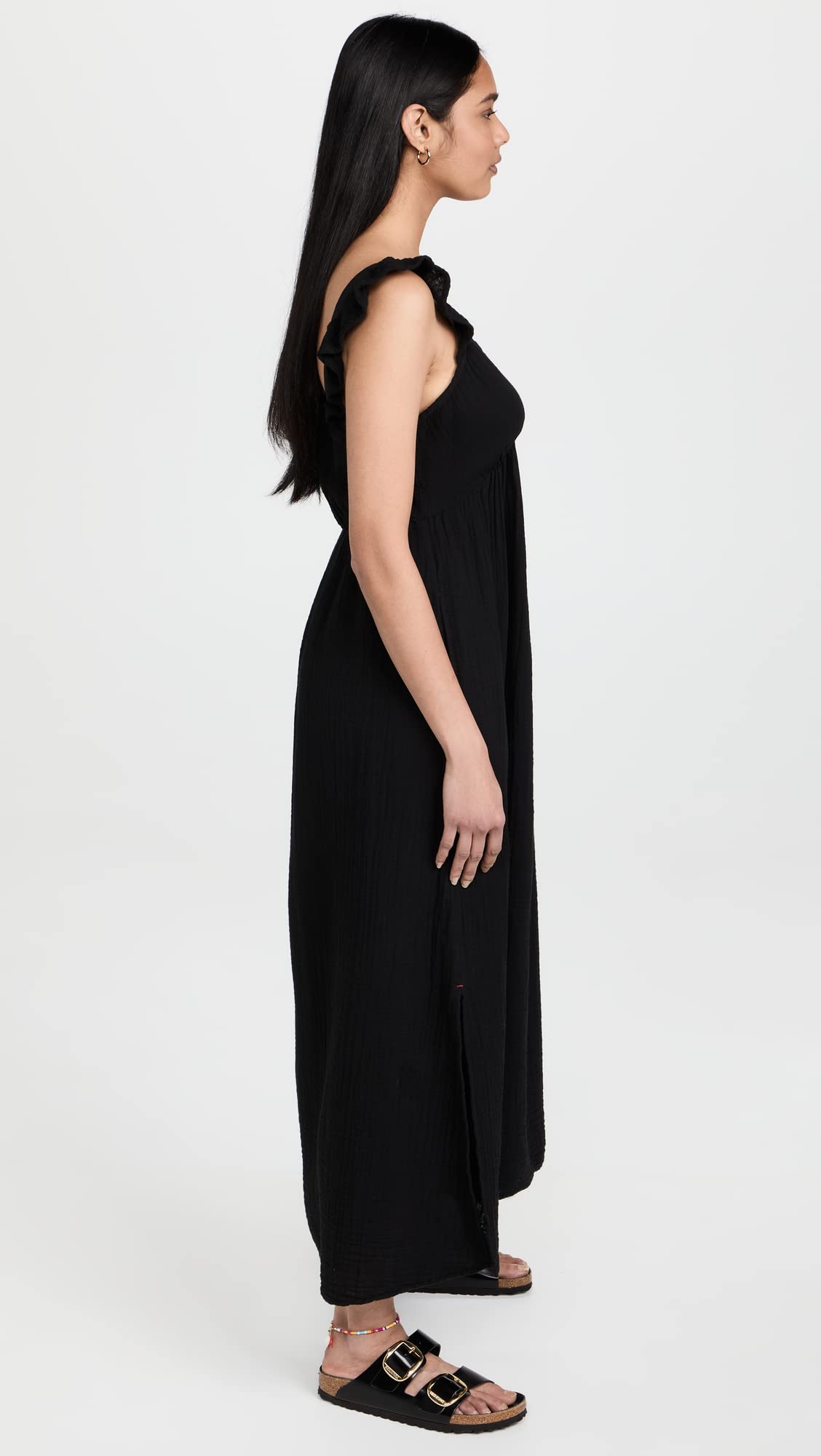 XIRENA Women's Leyla Dress - Flowy Summer Midi Dress with Floral Print, V-Neck & Ruffle Sleeves | Perfect for Beach Vacations, Date Nights & Casual Outings