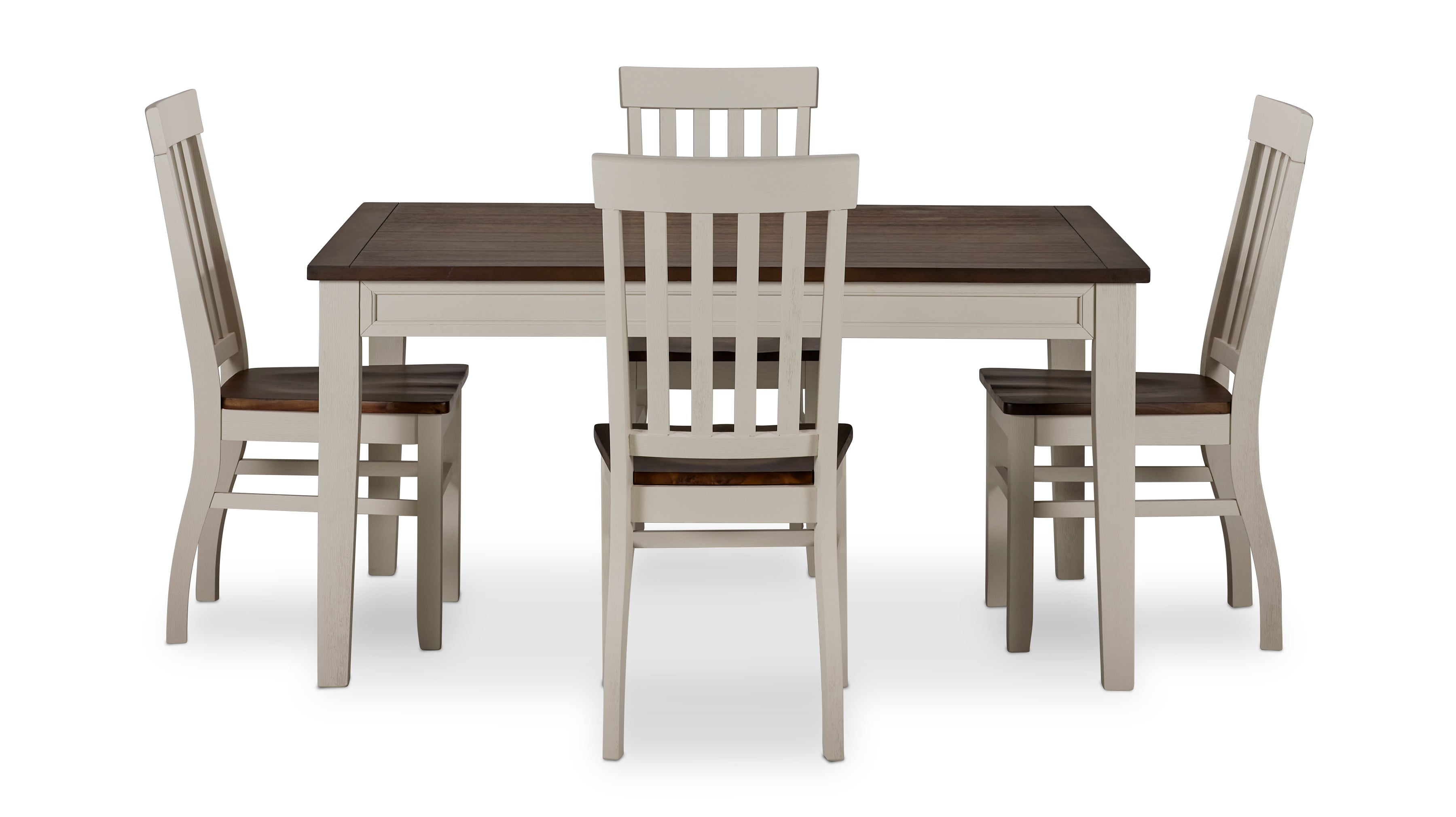 Caylie 5-Piece Dining Set - Ivory & Driftwood Finish | Modern Kitchen & Dining Room Furniture for Small Spaces | Perfect for Apartments, Breakfast Nooks & Cozy Family Meals