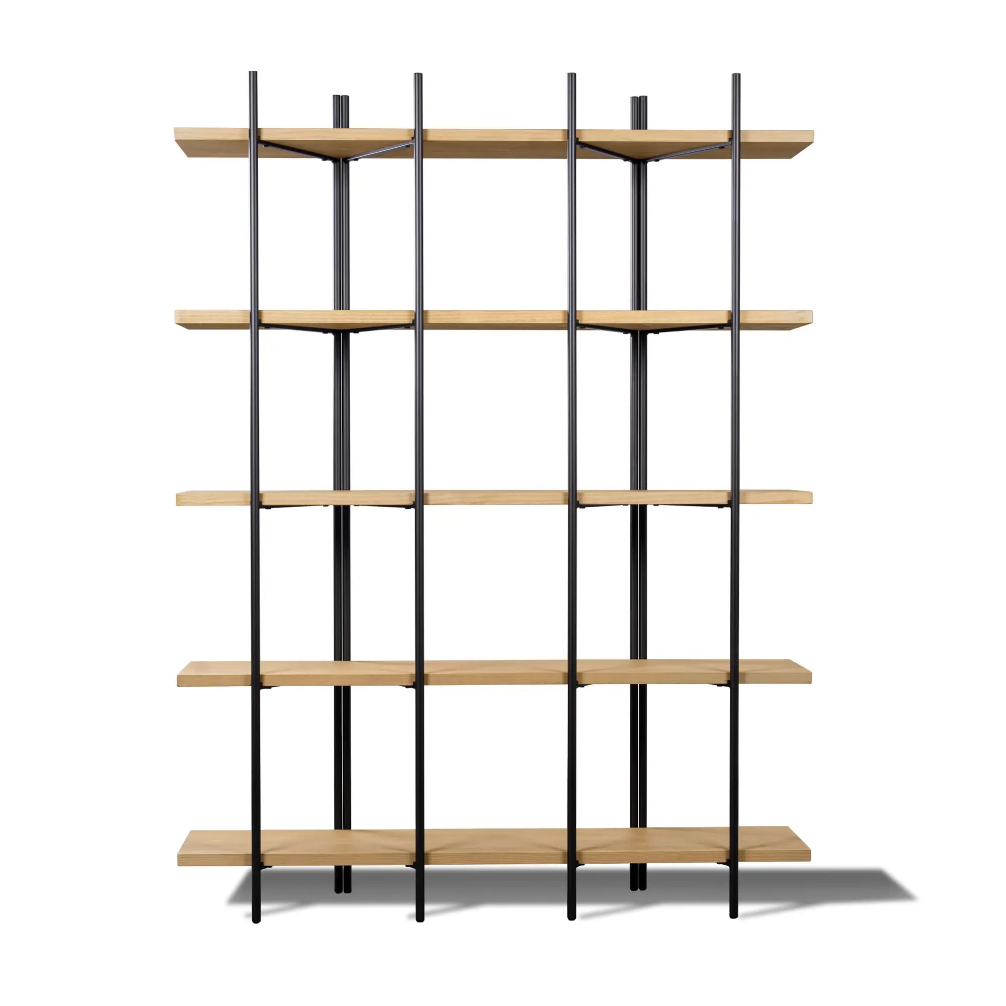 Modern Cascais 53 Bookcase - 5-Tier Wooden Bookshelf for Home & Office - Stylish Storage Solution for Books, Decor & Essentials | Perfect for Living Room, Bedroom & Study Organization