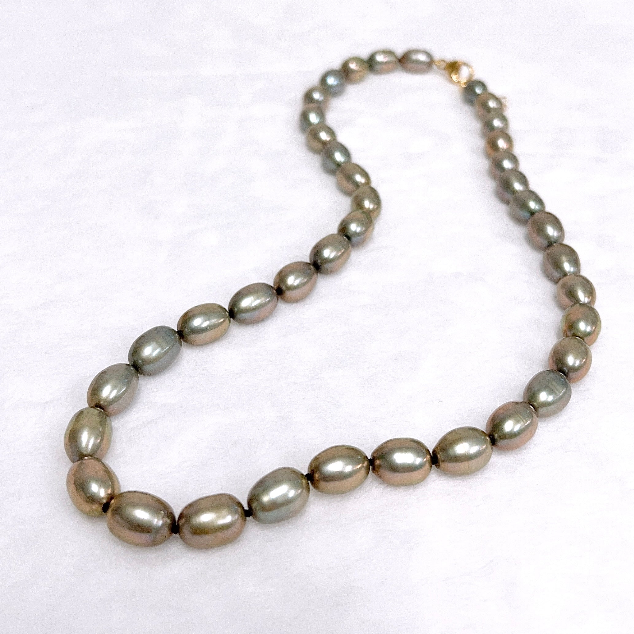Elegant Light Green Pearl Necklace MARI (N399) - Perfect for Weddings, Parties & Everyday Wear