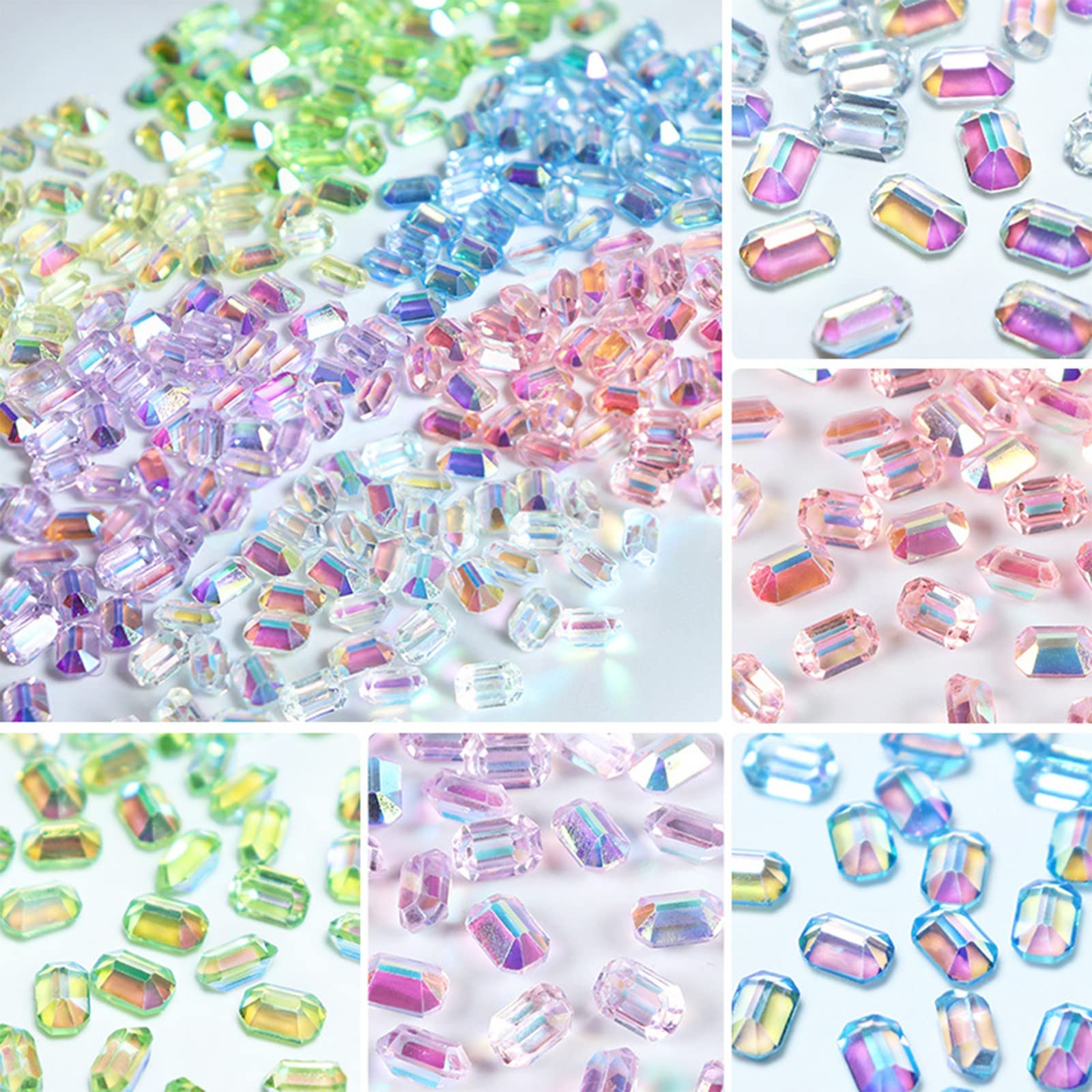 French Tip Nail Guides - Green Sugar Nail Drill Bits, Octagonal Ice Penetrating Resin Flat Bottom Paste Drills (50pcs) with Leaf Nail Decals - Perfect for Salon, DIY Manicures & Nail Art Designs