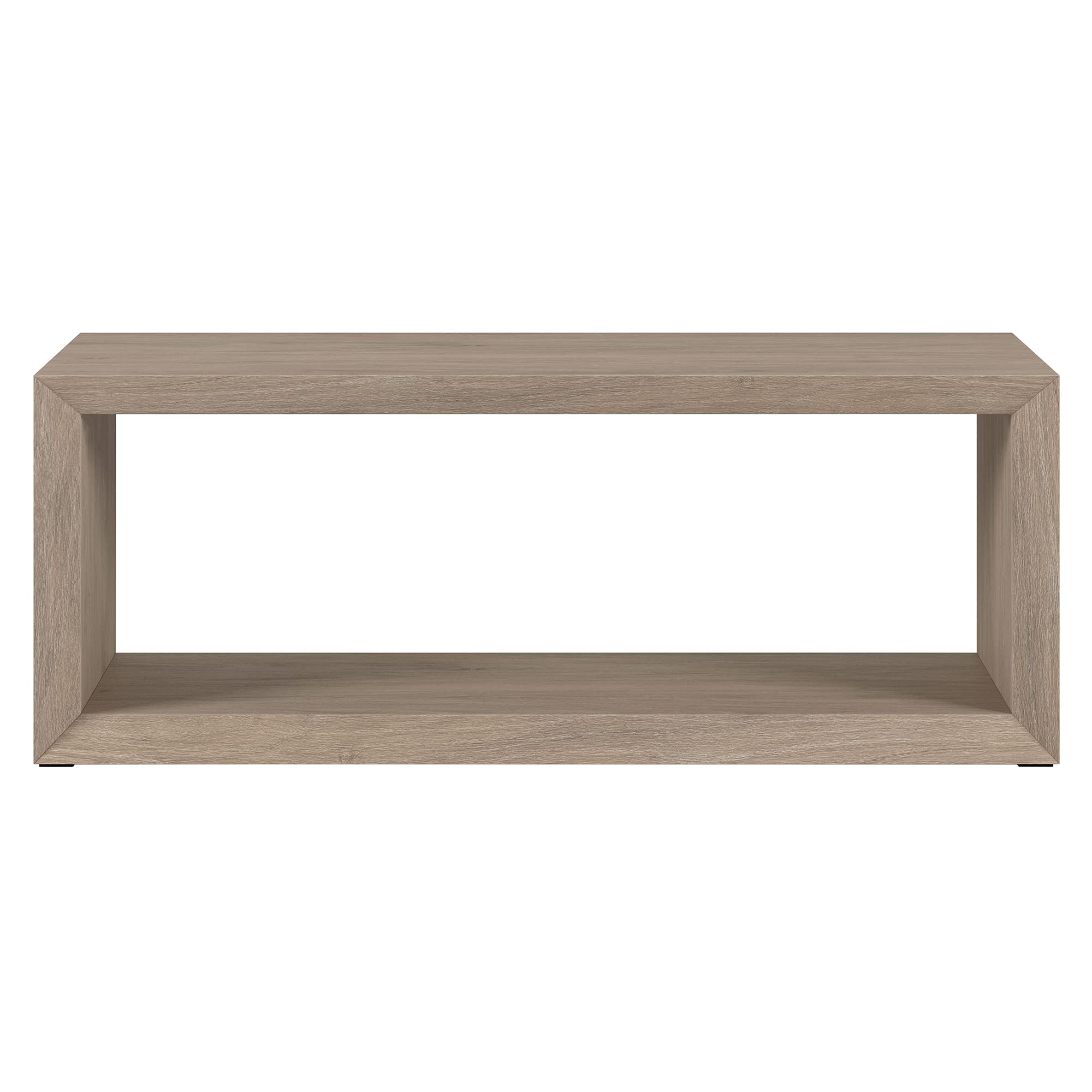 Henn&Hart Osmond Coffee Table 48 Inch Wide Modern Gray - Stylish Living Room Centerpiece for Small Spaces & Apartments