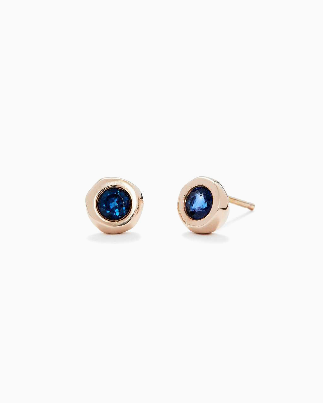 Pebble Stud Earrings with Genuine Sapphire Gemstones | Elegant & Durable Jewelry for Women | Perfect for Weddings, Parties & Everyday Wear