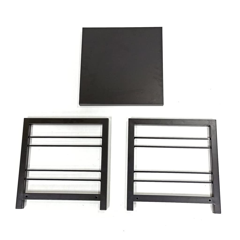 Modern Minimalist Metal & Wood Frame Indoor Fireplace - Durable Firewood Holder for Small Spaces | Perfect for Living Rooms, Bedrooms & Cozy Home Decor