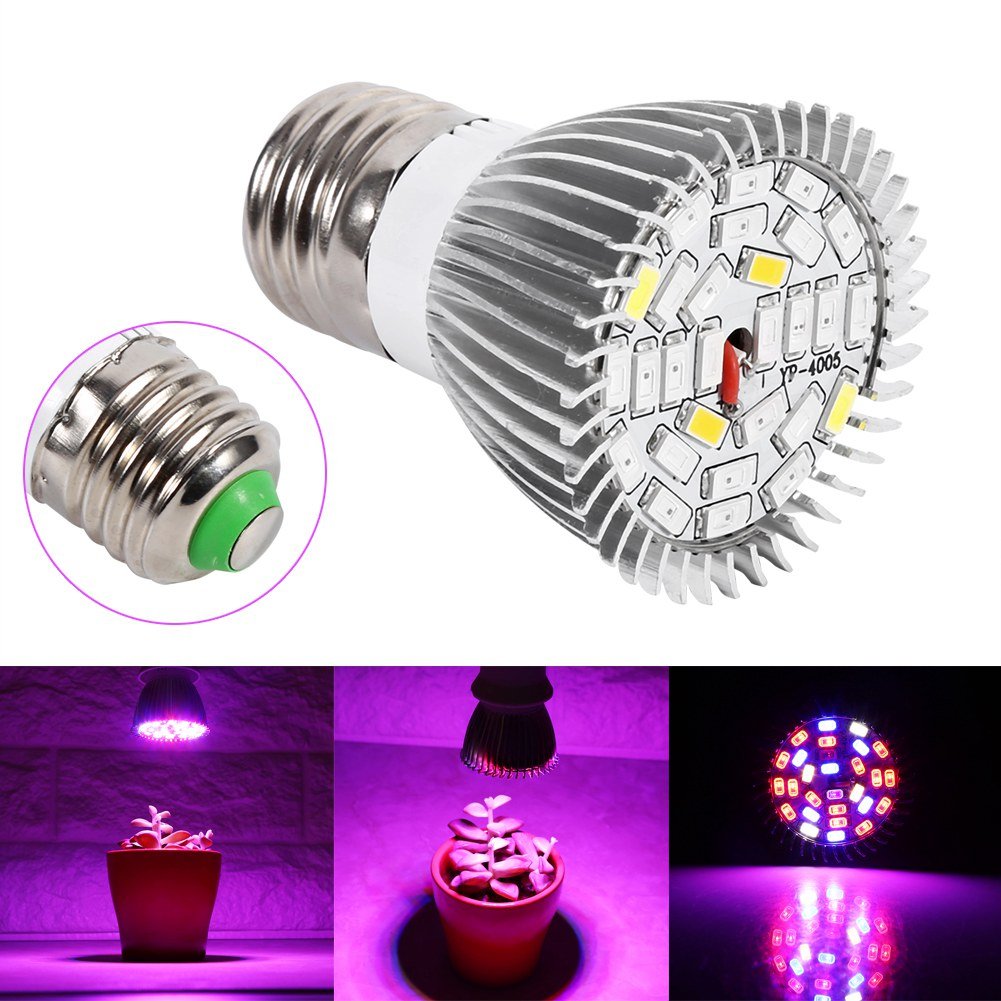 5W 28-LED Full Spectrum Plant Grow Light Bulb for Indoor Plants, Greenhouse, Vegetables, Melons & Horticulture - Perfect for Small Grow Boxes, Garden Nursery & Indoor Gardening Needs
