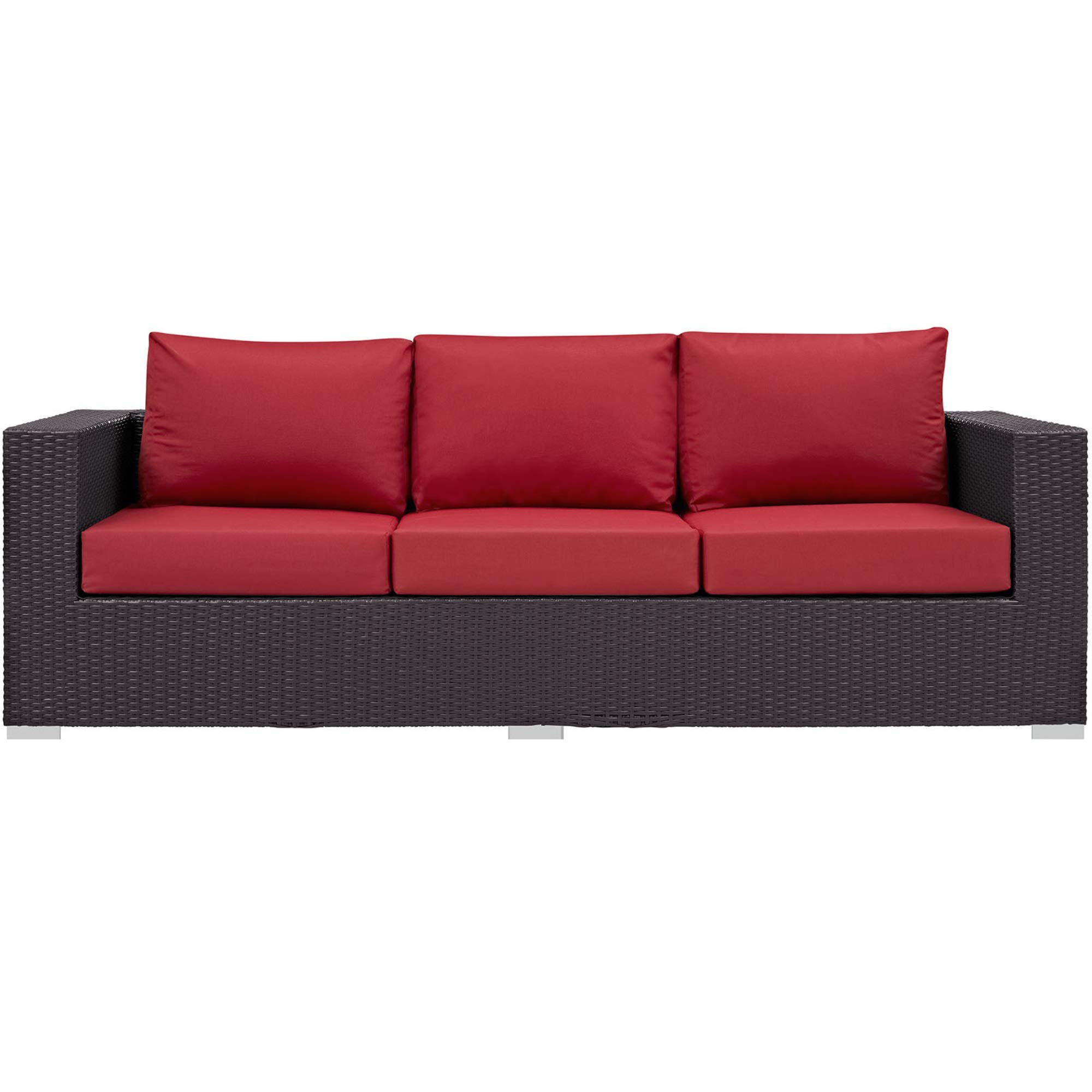 Ergode Convene Outdoor Sectional Sofa Set - Durable Rattan Weave & Weather-Resistant Cushions - Perfect for Patio, Backyard, Poolside & Garden Gatherings - Great for Outdoor Entertaining & Relaxation